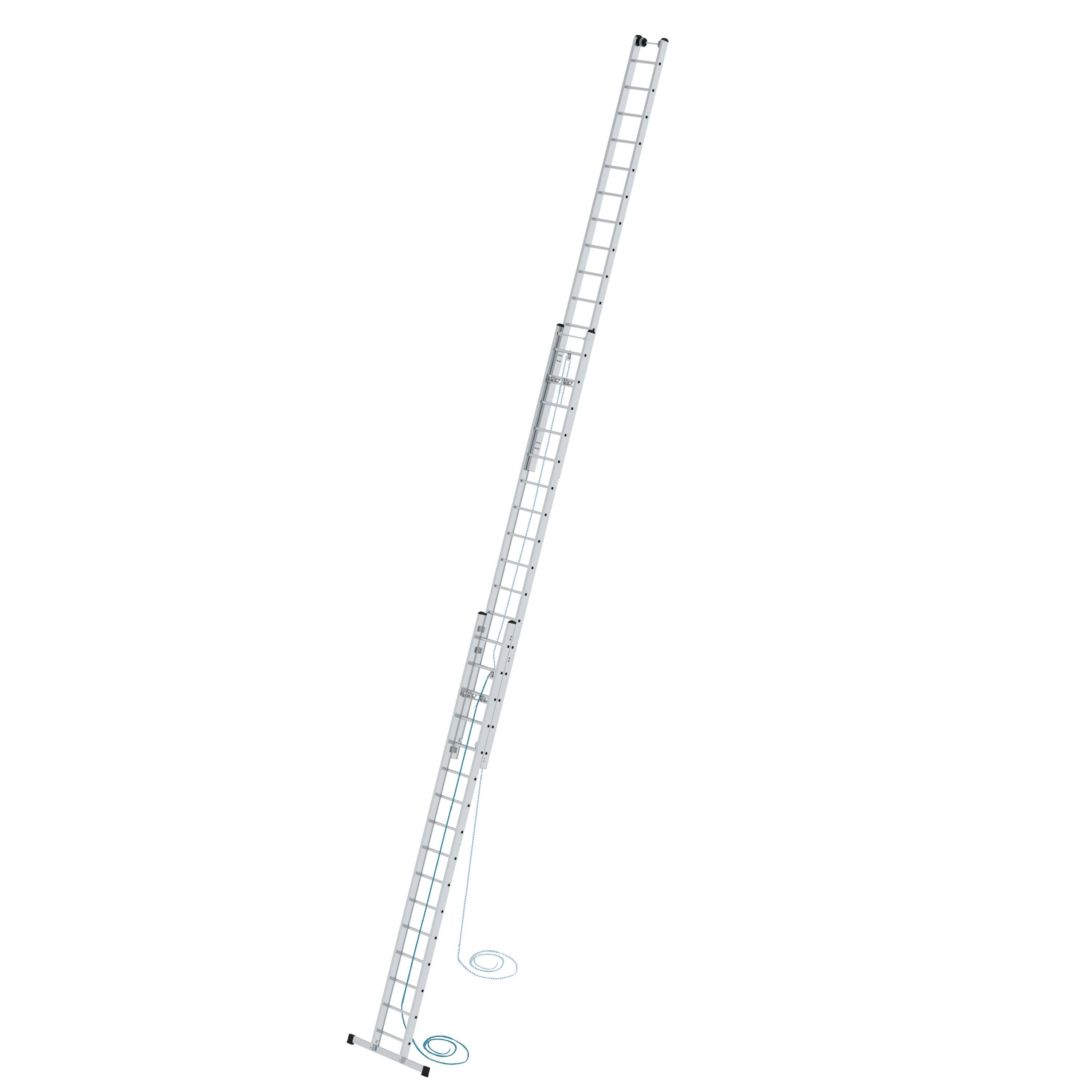 Sprossen-Seilzugleiter 3-teilig mit Standard-Traverse 3x16 Sprossen