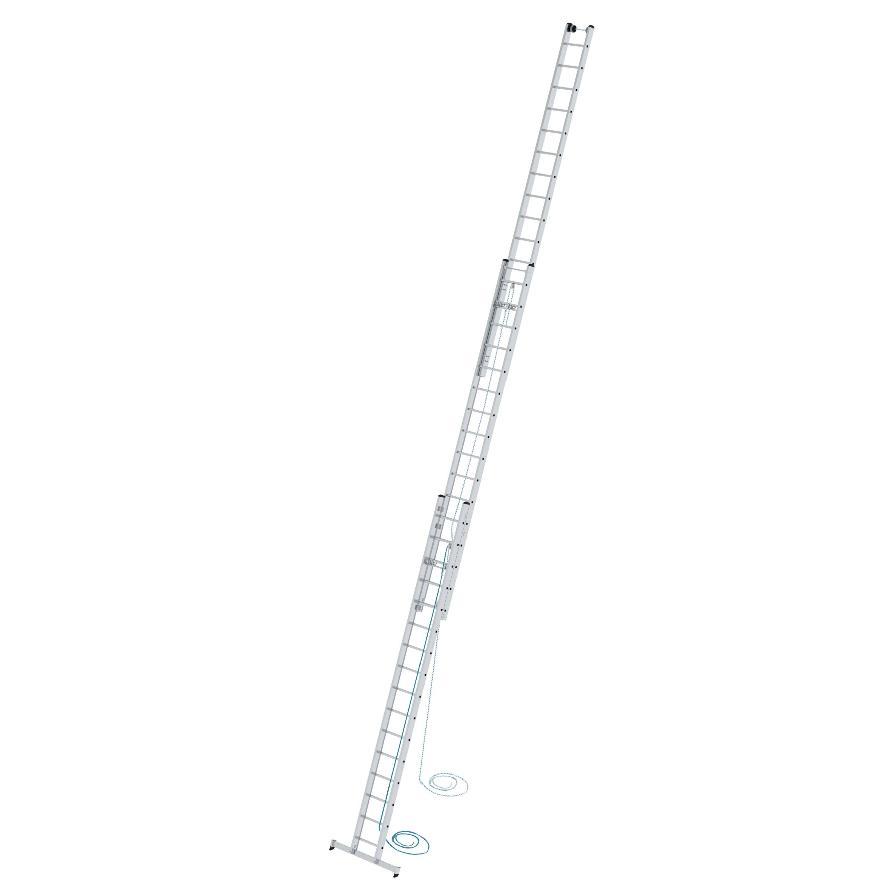 Sprossen-Seilzugleiter 3-teilig mit nivello®-Traverse 3x16 Sprossen