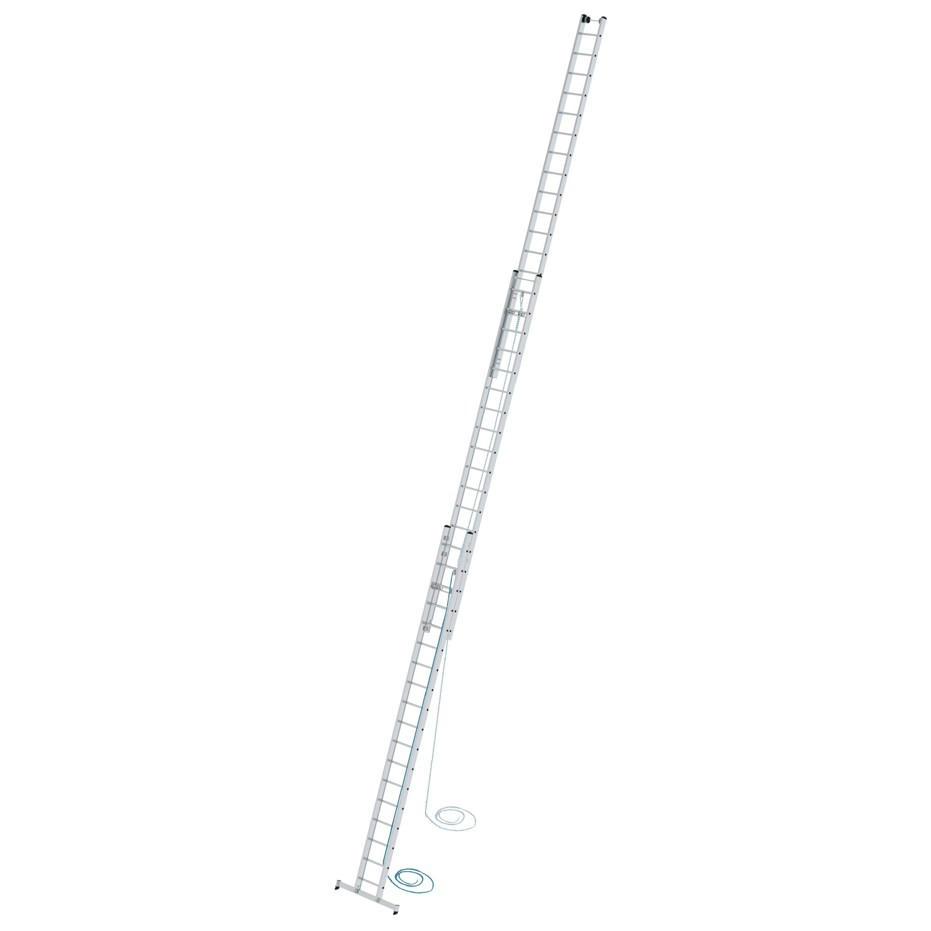 Sprossen-Seilzugleiter 3-teilig mit nivello®-Traverse 3x18 Sprossen
