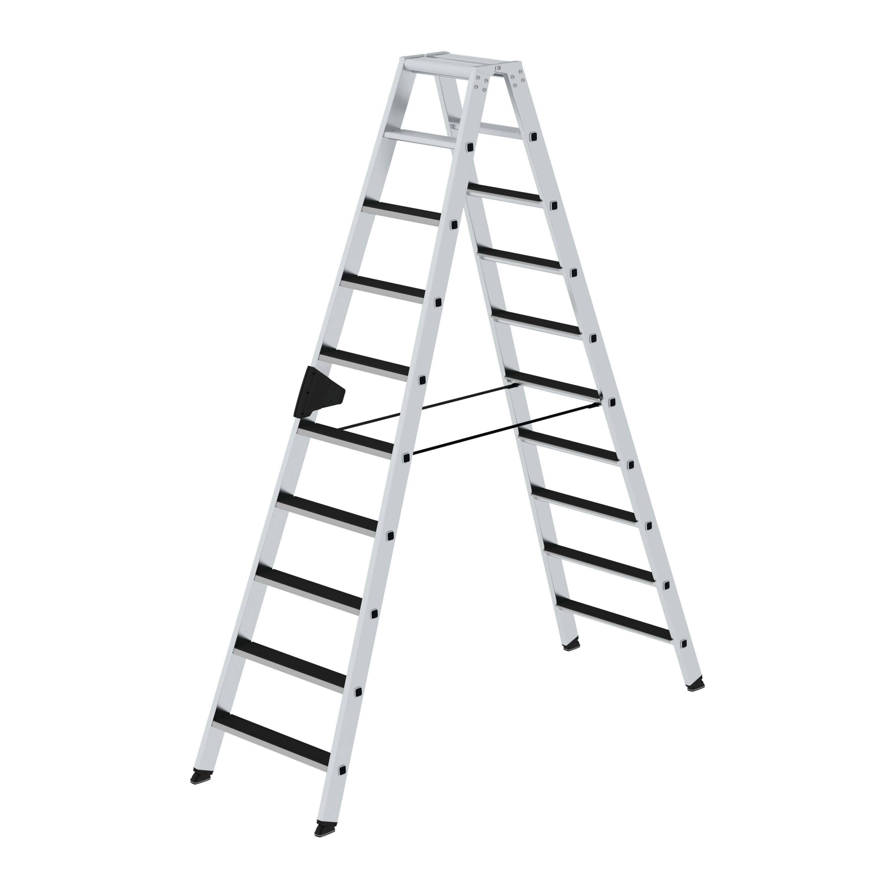 Stufen-Stehleiter beidseitig begehbar mit clip-step 2x10 Stufen