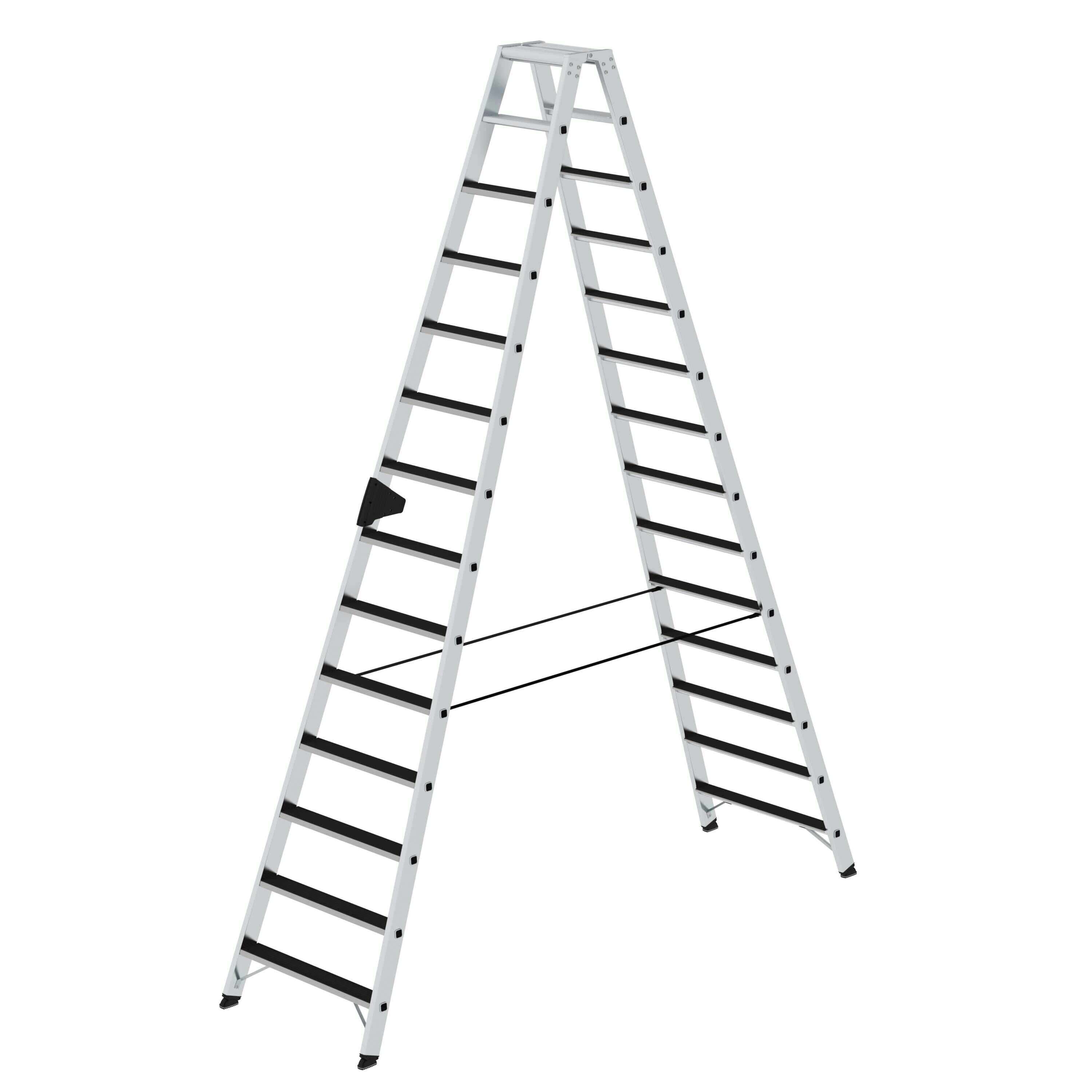 Stufen-Stehleiter beidseitig begehbar mit clip-step 2x14 Stufen