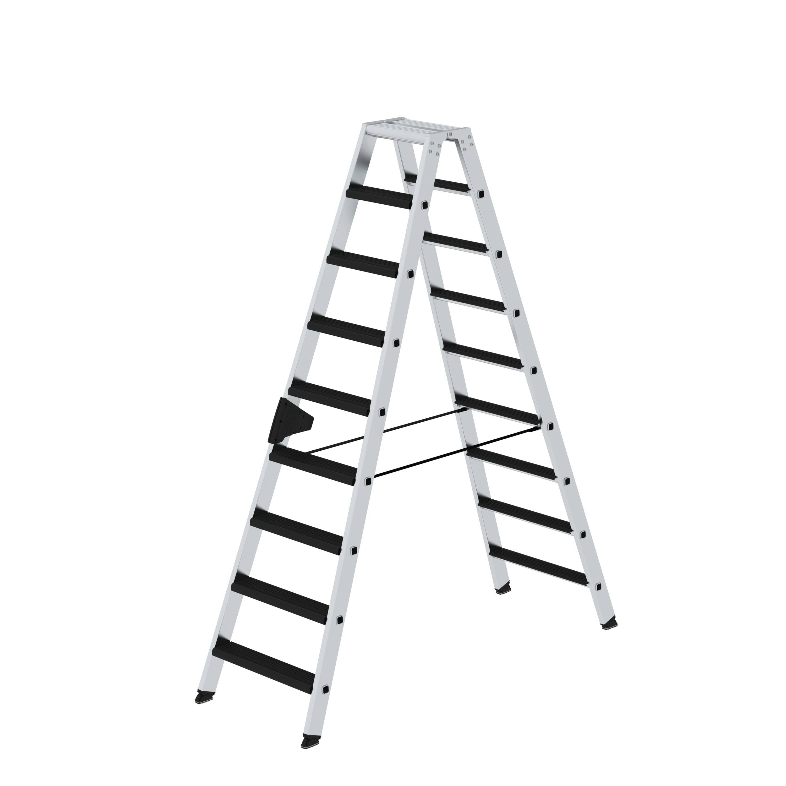 Stufen-Stehleiter beidseitig begehbar mit clip-step relax 2x9 Stufen
