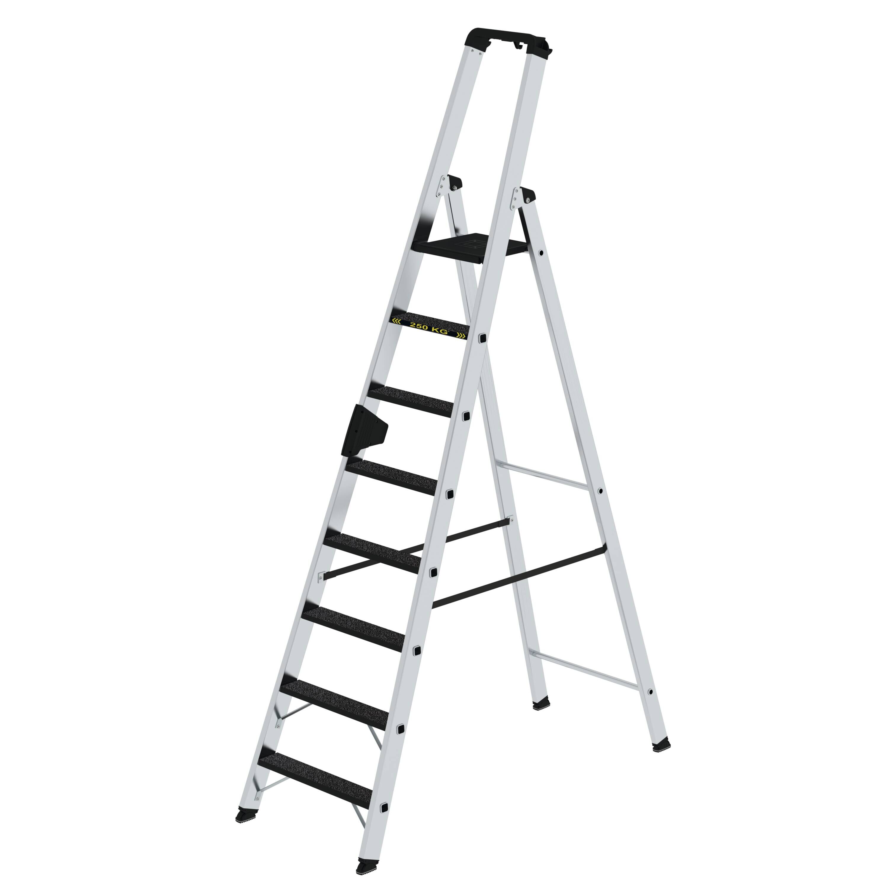 Stufen-Stehleiter 250 kg einseitig begehbar mit clip-step R13 8 Stufen