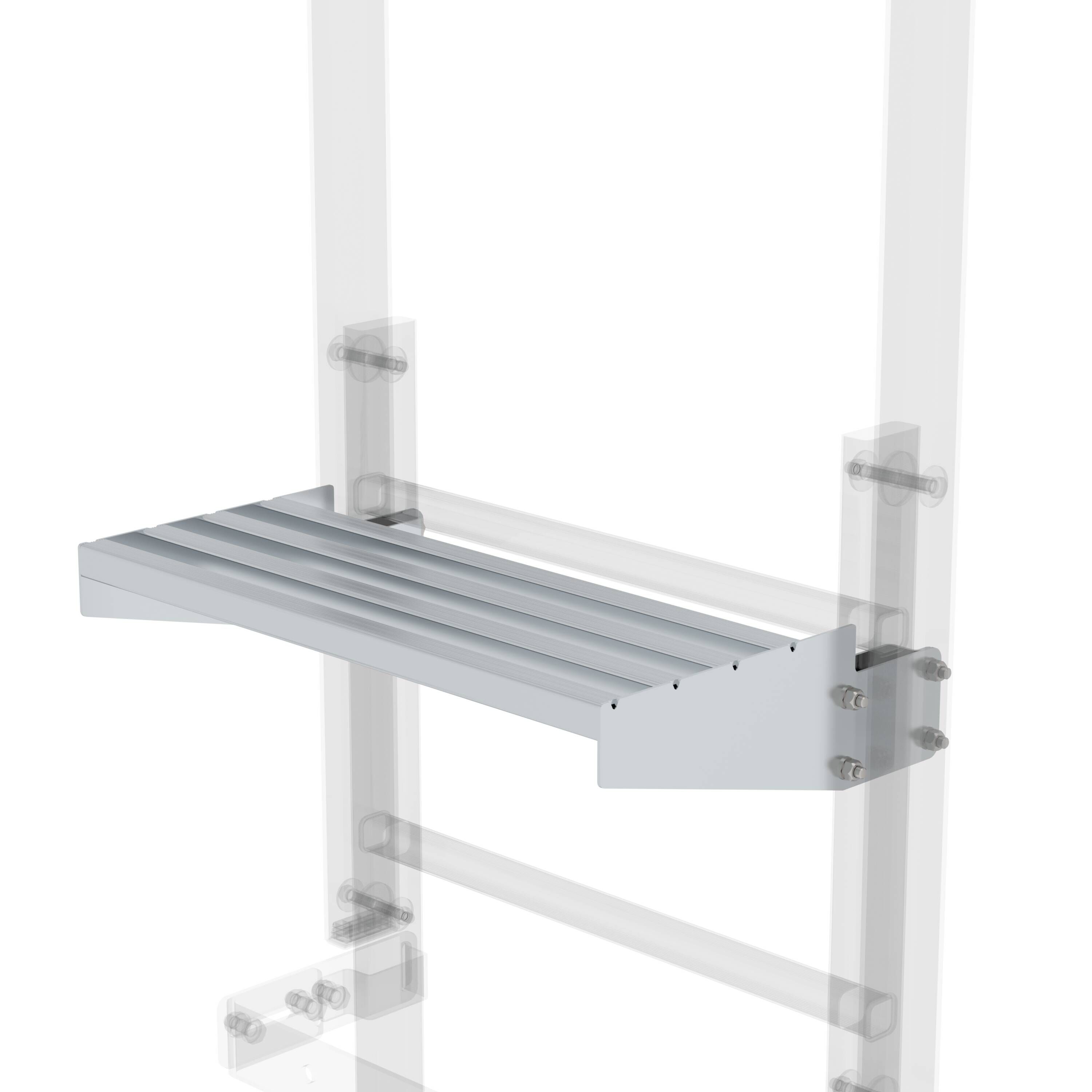 Ausstiegstritt Alu-blank Spaltmaß 250mm