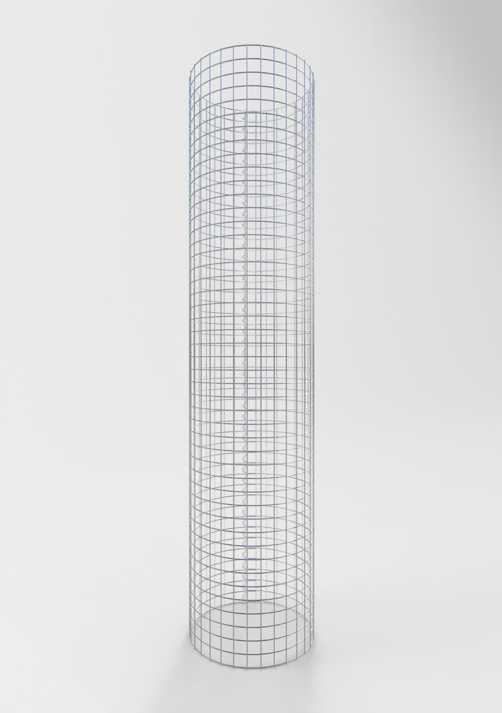 Gabionensäule rund 52  cm Durchmesser, 230  cm Höhe, Maschenweite 5 cm x 5 cm