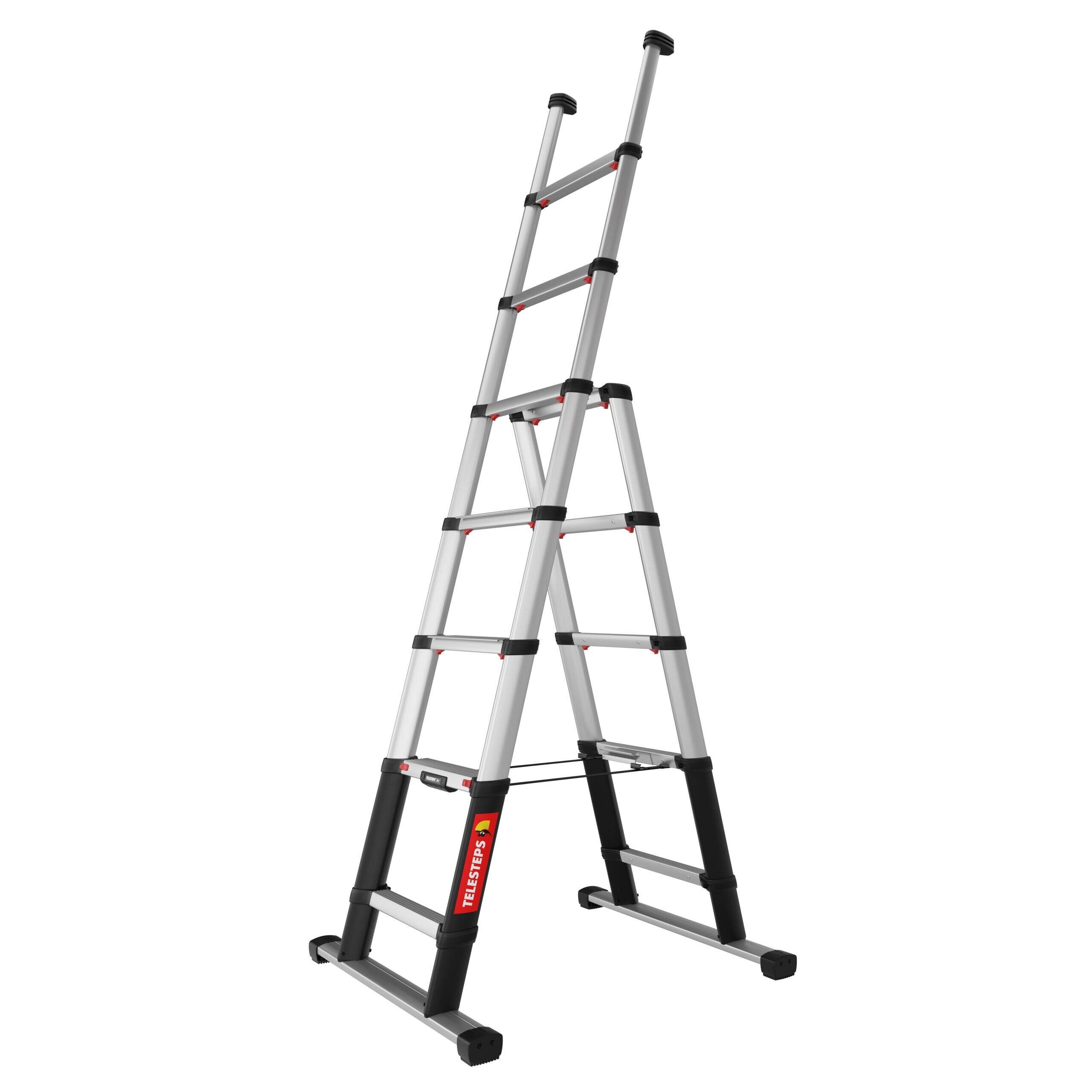 Teleskop-Kombileiter Combi Line 6+2 Stufen