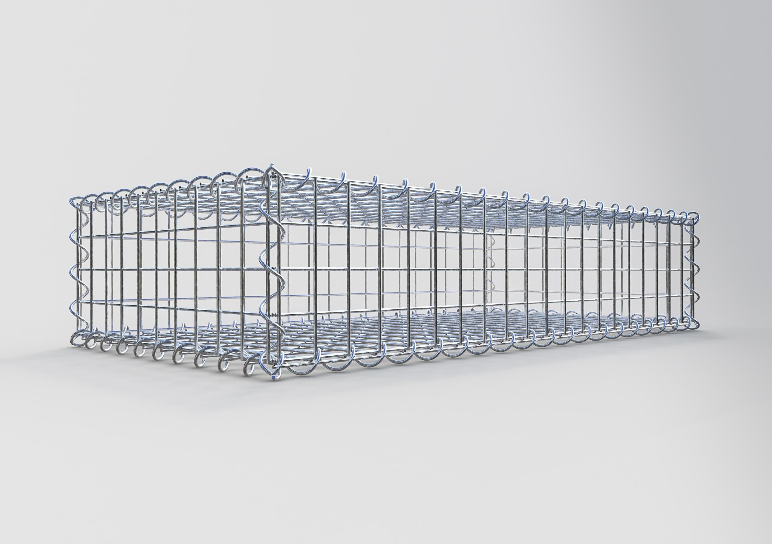 Gabione 100 cm x 60 cm x 50 cm (L x H x T), Maschenweite 5 cm x 5 cm, C-Ring