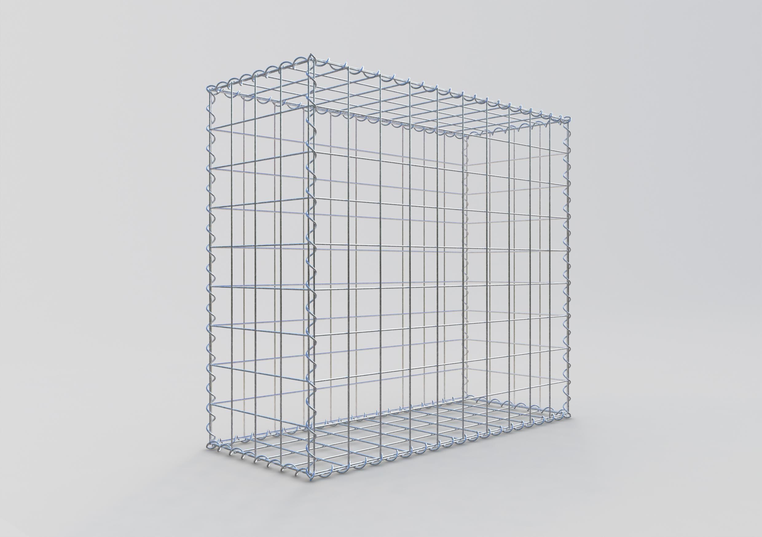 Gabione 100 cm x 50 cm x 40 cm (L x H x T), Maschenweite 5 x 10 cm, Spiralring