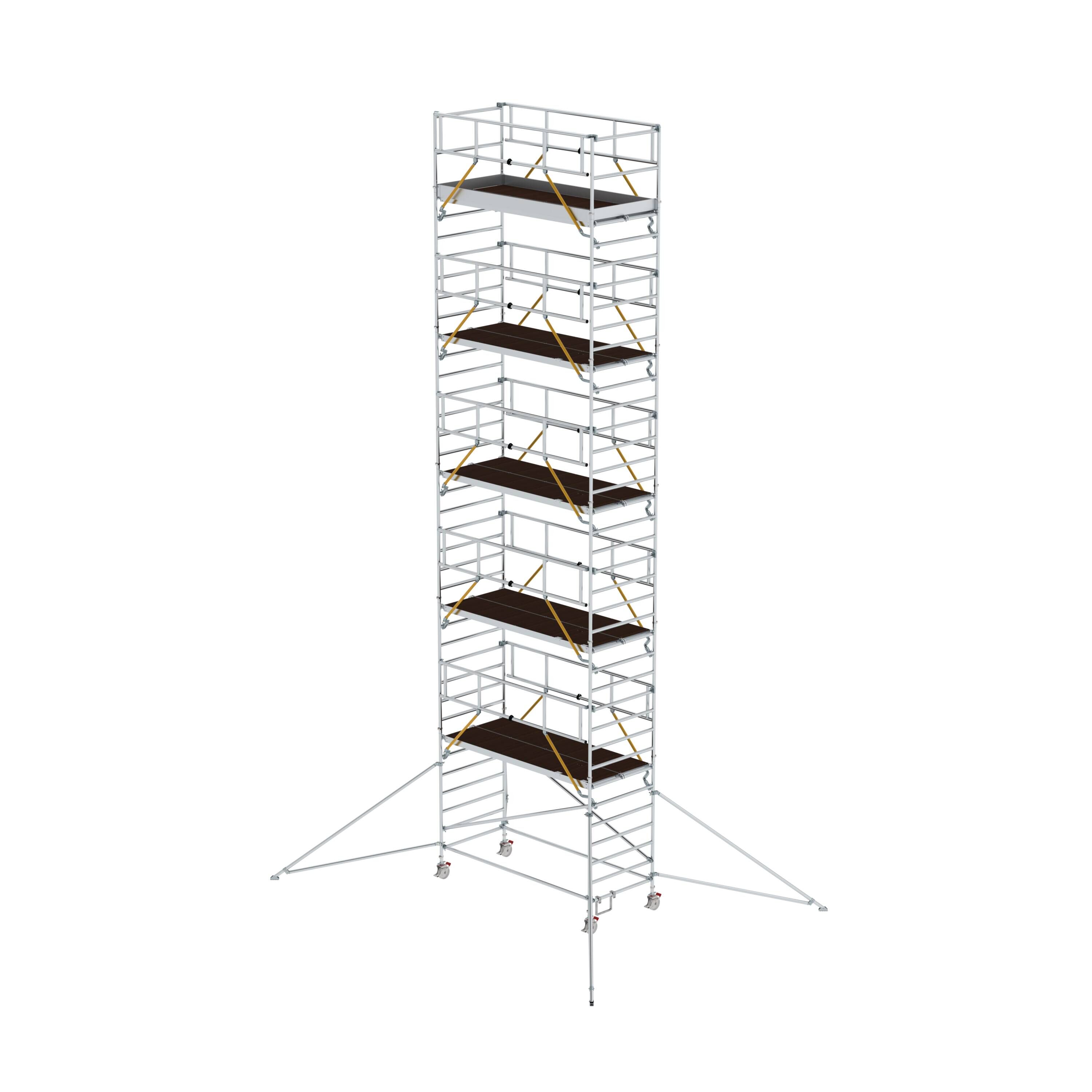 Rollgerüst SG 1,35 x 3,0 m mit Ausleger & Doppel-Plattform Plattformhöhe 10,35 m