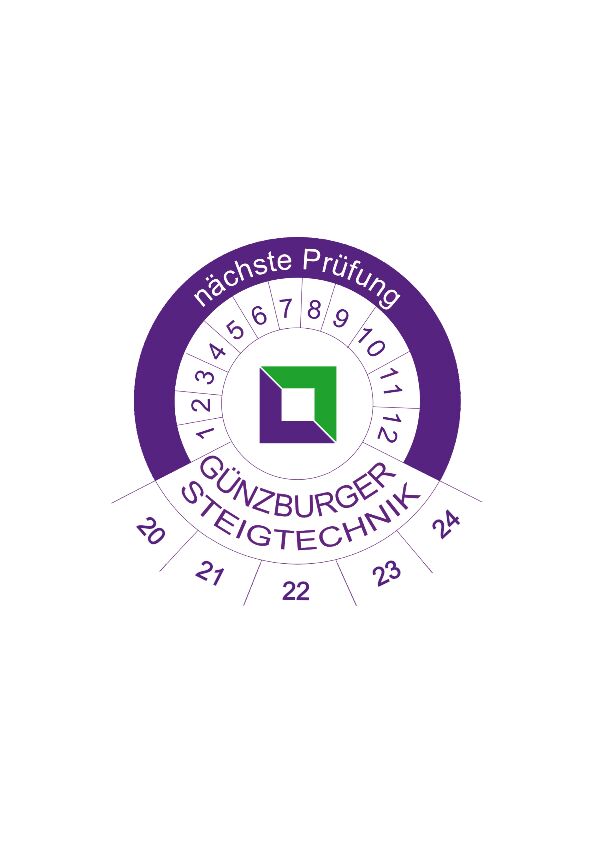 Prüfplakette 40 x 40 mm