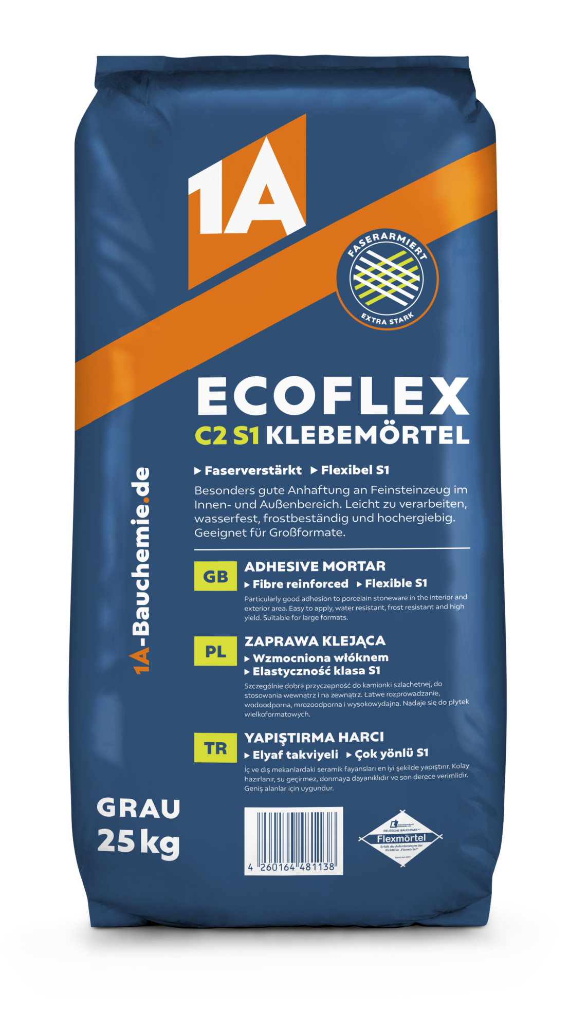 1A ECOFLEX C2 S1 25 kg faserverstärkt