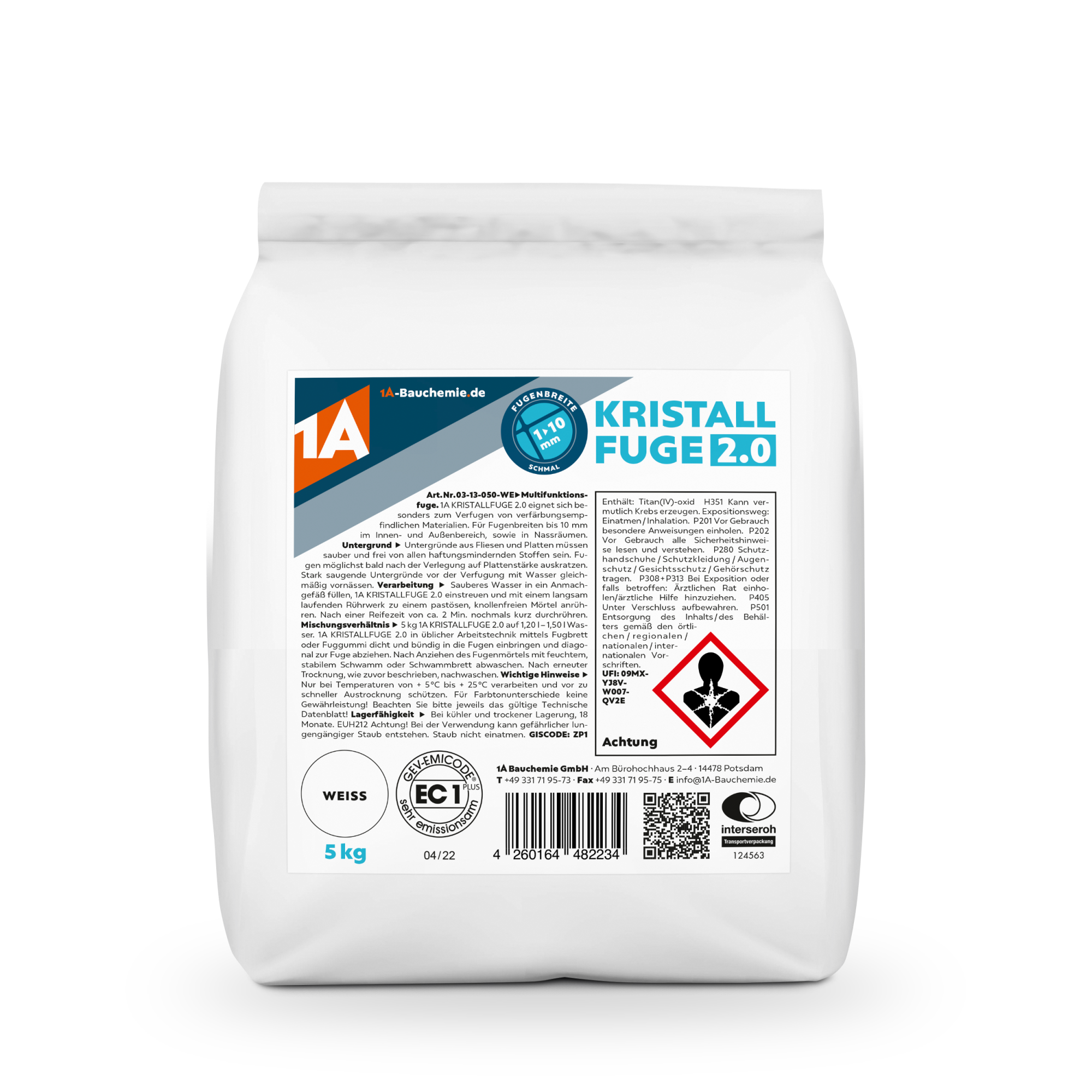 1A KRISTALLFUGE 2.0  5 kg Weiß
