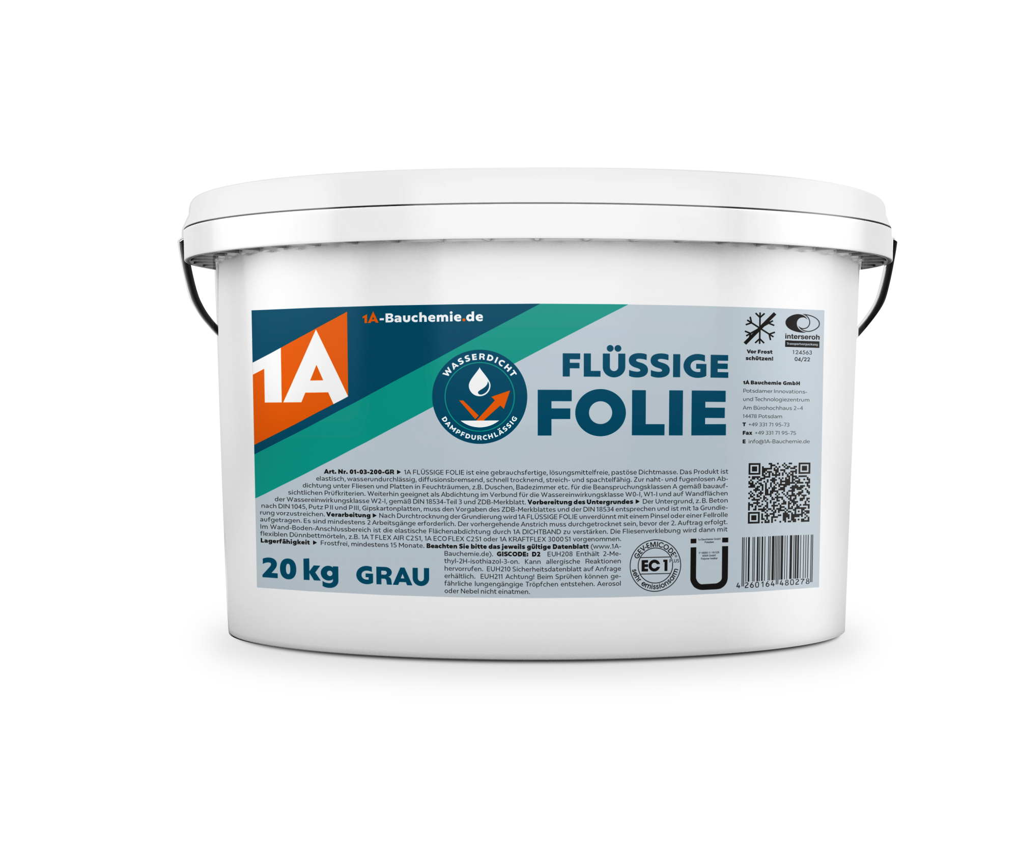 1A FLÜSSIGE FOLIE 20 kg grau