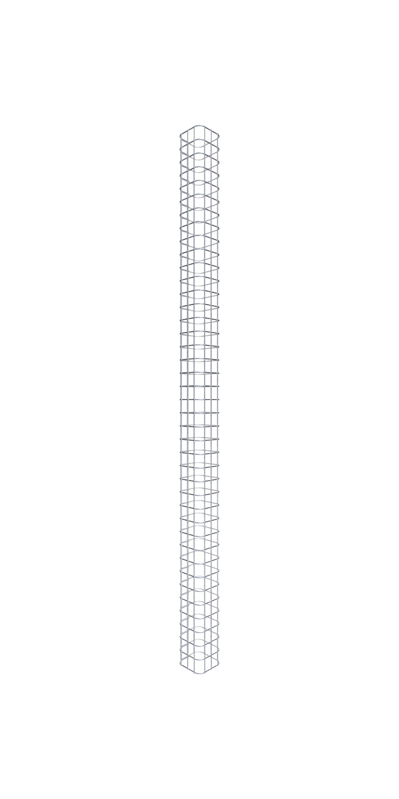 Gabionensäule eckig 17 cm x 17 cm, 200 cm Höhe, MW 5 cm x 5 cm