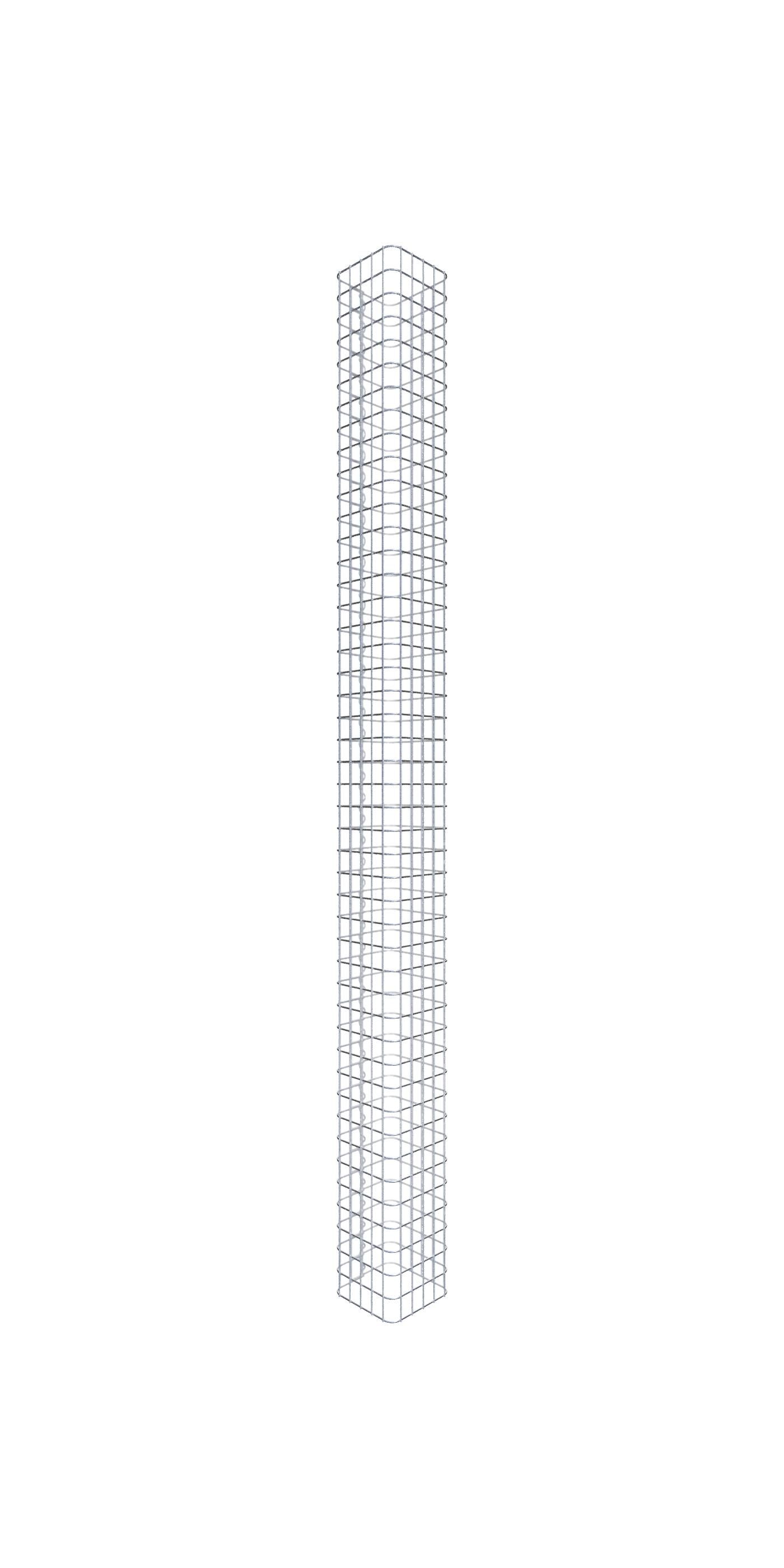 Gabionensäule eckig 27  cm x 27  cm, 230 cm Höhe, MW 5 cm x 5 cm
