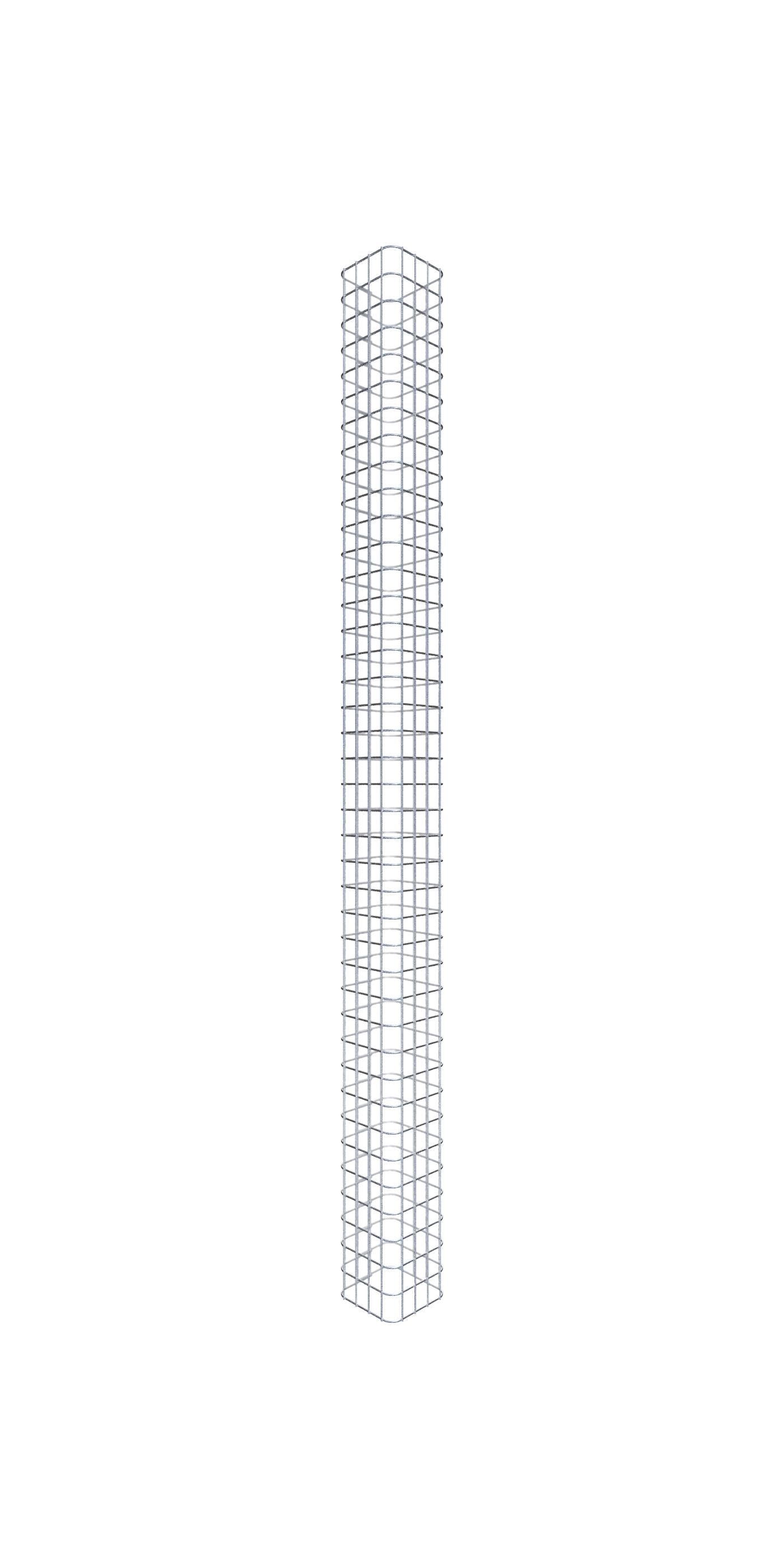 Gabionensäule eckig 22  cm x 22  cm, 200 cm Höhe, MW 5 cm x 5 cm