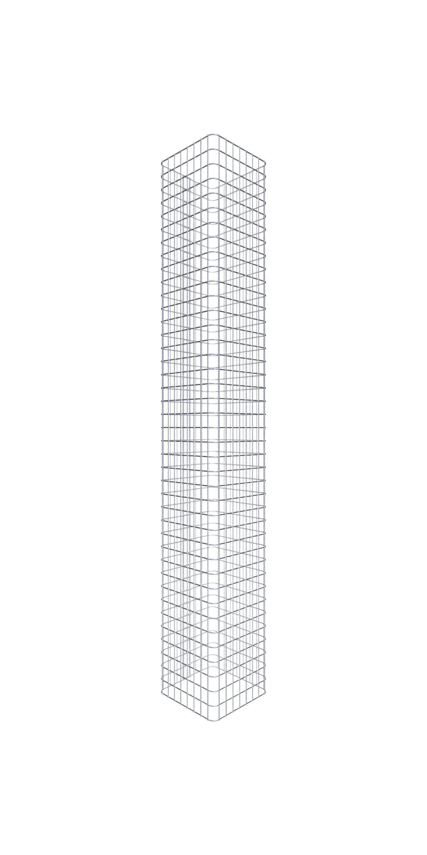 Gabionensäule eckig 42  cm x 42  cm, 200 cm Höhe, MW 5 cm x 5 cm