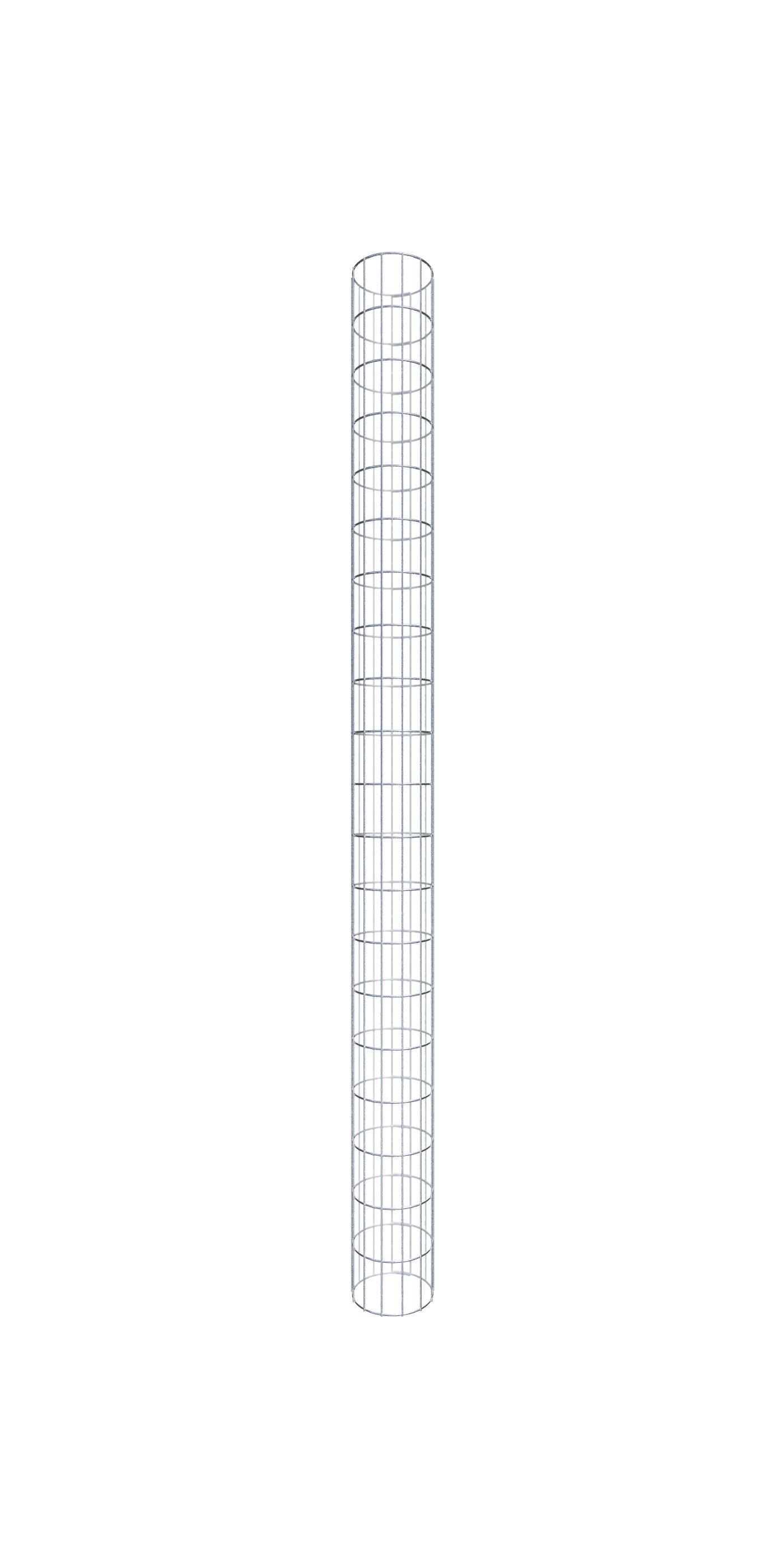 Gabionensäule rund 22 cm Durchmesser, 200 cm Höhe, Maschenweite 5 cm x 10 cm