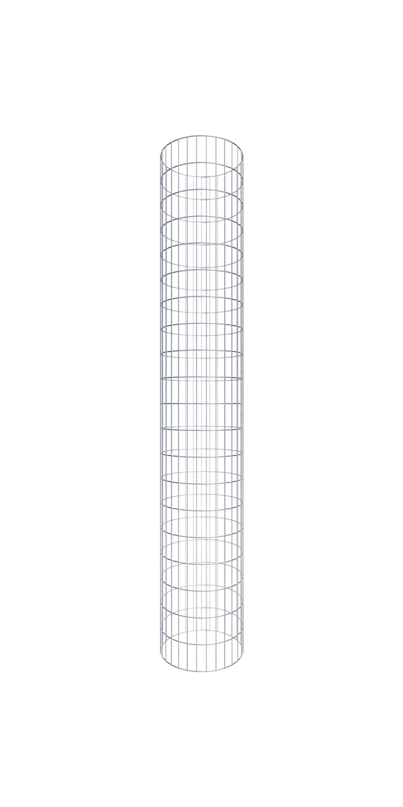 Gabionensäule rund 47  cm Durchmesser, 200  cm Höhe, Maschenweite 5 cm x 10 cm
