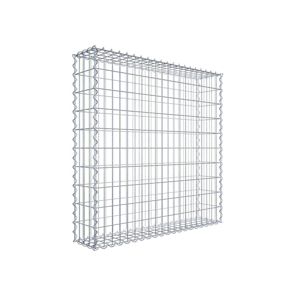 Gabione 100 cm x 100 cm x 20 cm (L x H x T), Maschenweite 5 cm x 10 cm, Spirale