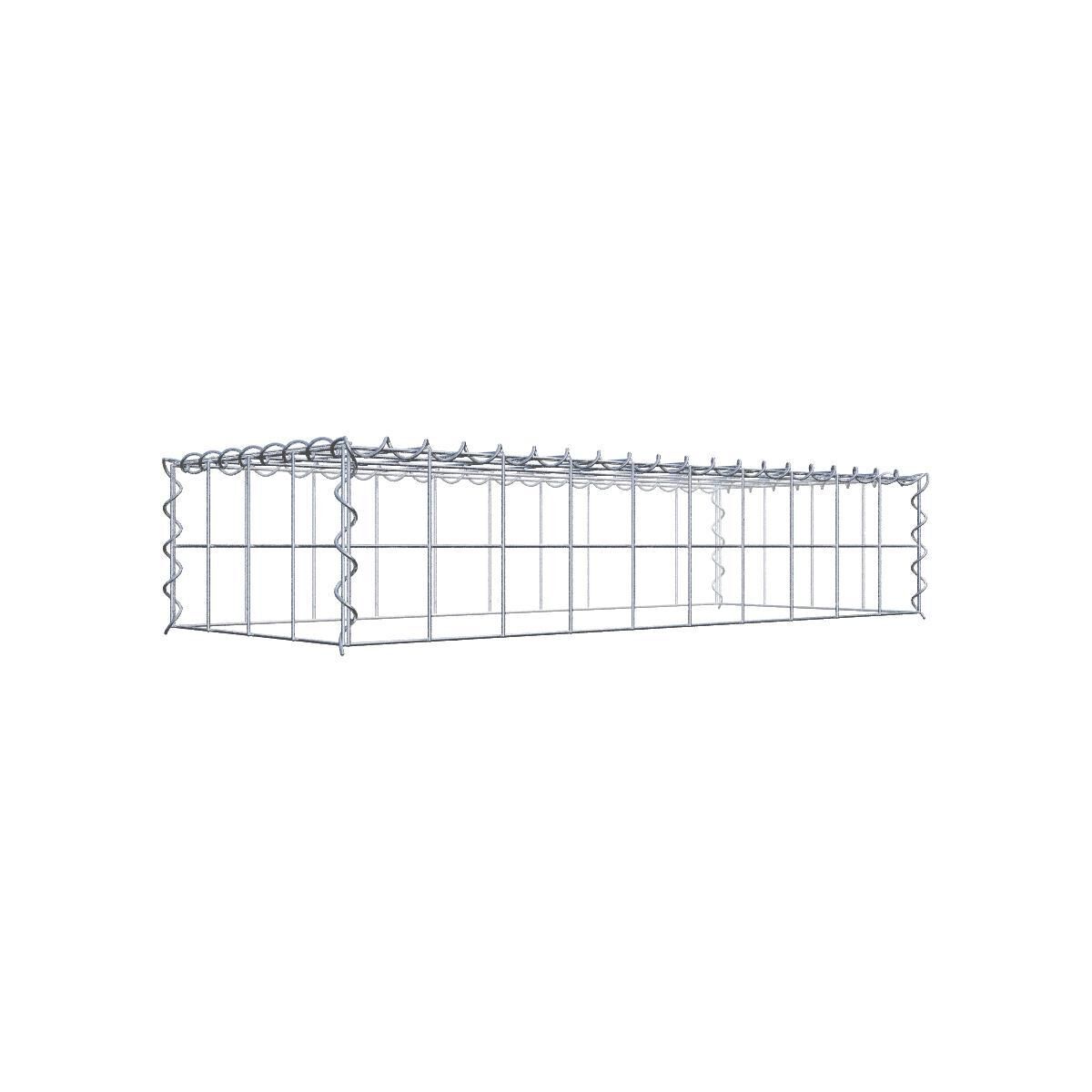 Anbaugabione Typ 3 100 cm x 20 cm x 40 cm (L x H x T), Maschenweite 10 cm x 10 cm, Spirale