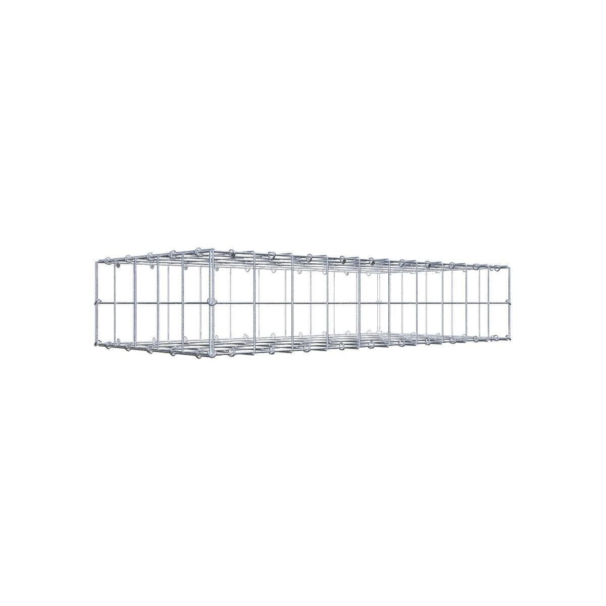 Gabione 100 cm x 20 cm x 50 cm (L x H x T), Maschenweite 10 cm x 10 cm, C-Ring