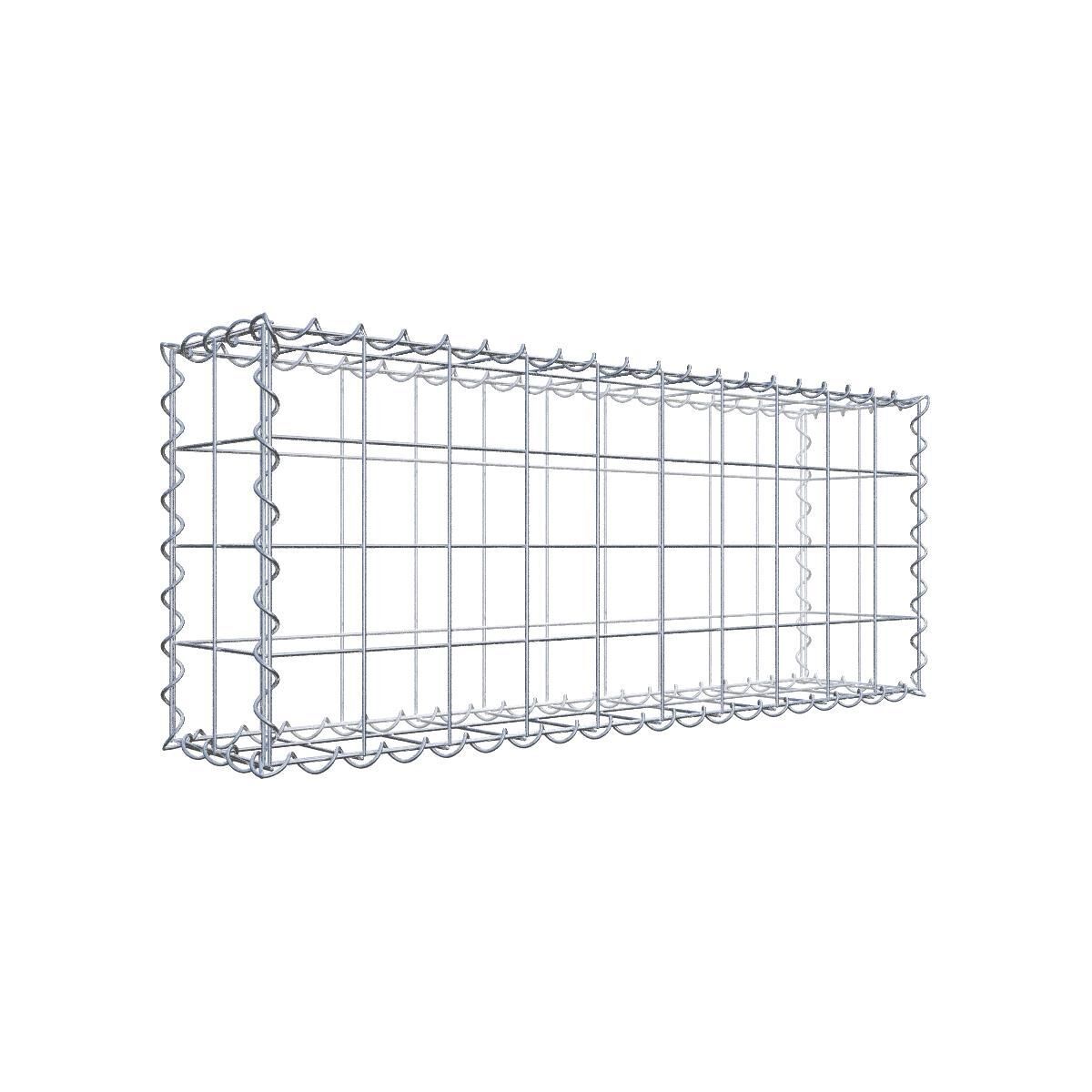 Gabione 100 cm x 40 cm x 20 cm (L x H x T), Maschenweite 10 cm x 10 cm, Spirale