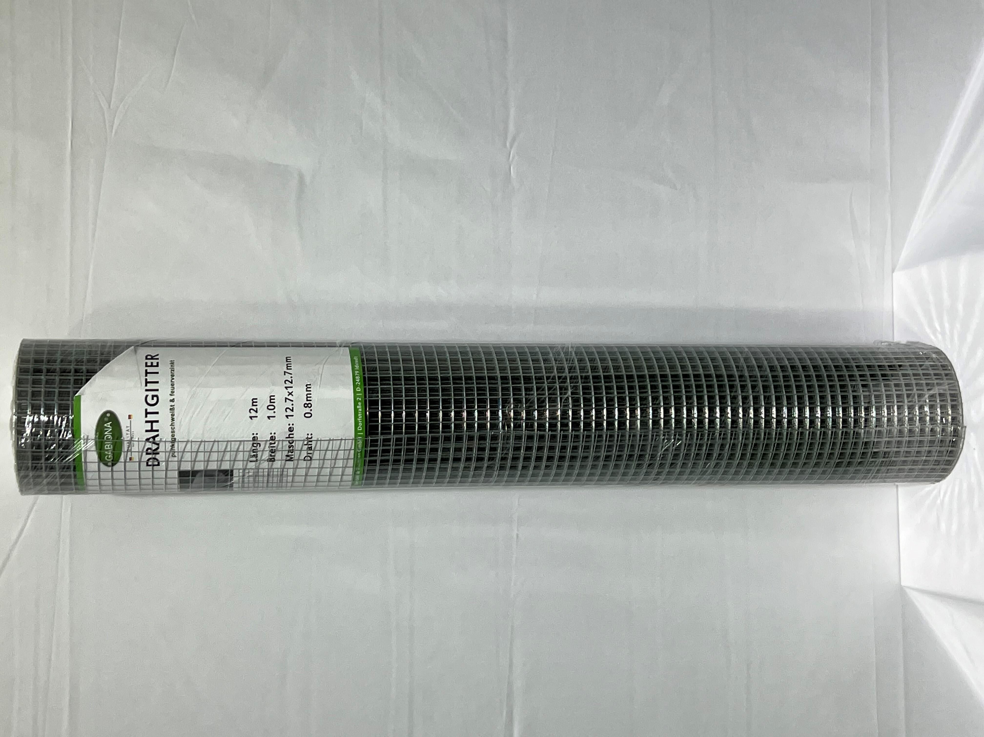 Drahtrolle 1200 cm x 100 cm x 0,08 cm, Maschenweite 1,27 x 1,27 cm