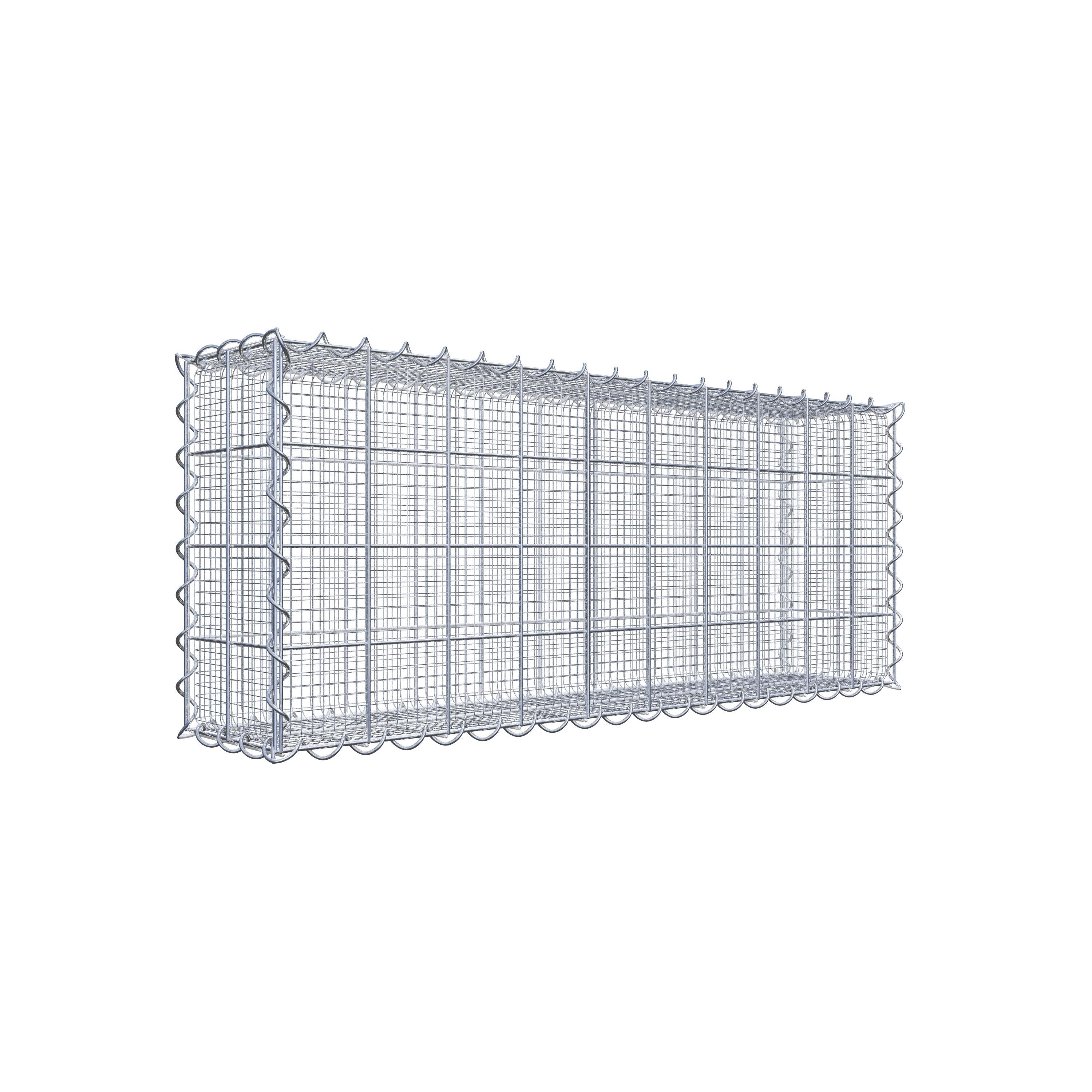 Splittgabione 100 cm x 40 cm x 20 cm (L x H x T), Maschenweite 10 cm x 10 cm, Spirale