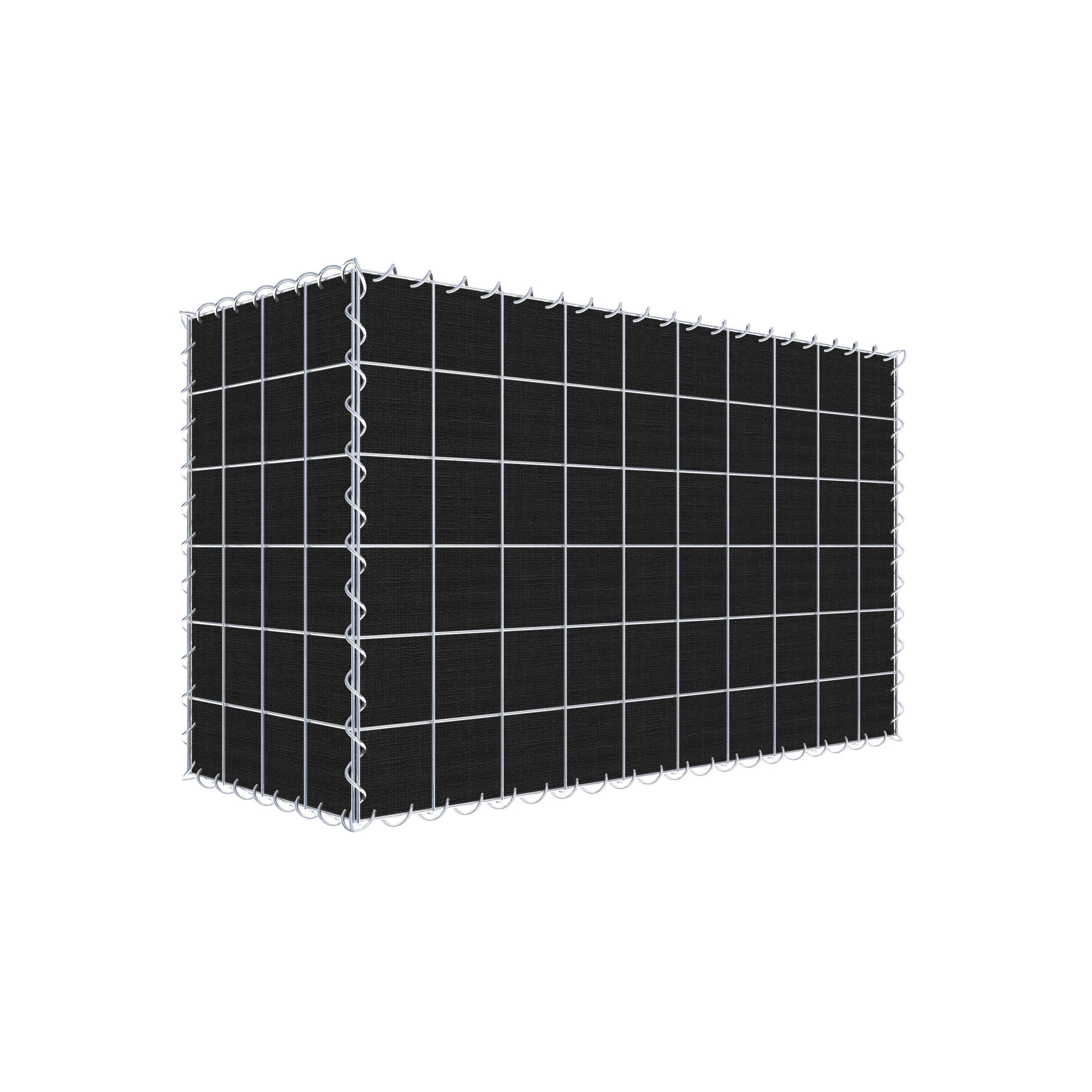 Begrünte Gabione mit Vlies 100 cm x 60 cm x 40 cm (L x H x T), Maschenweite 10 cm x 10 cm, Spirale
