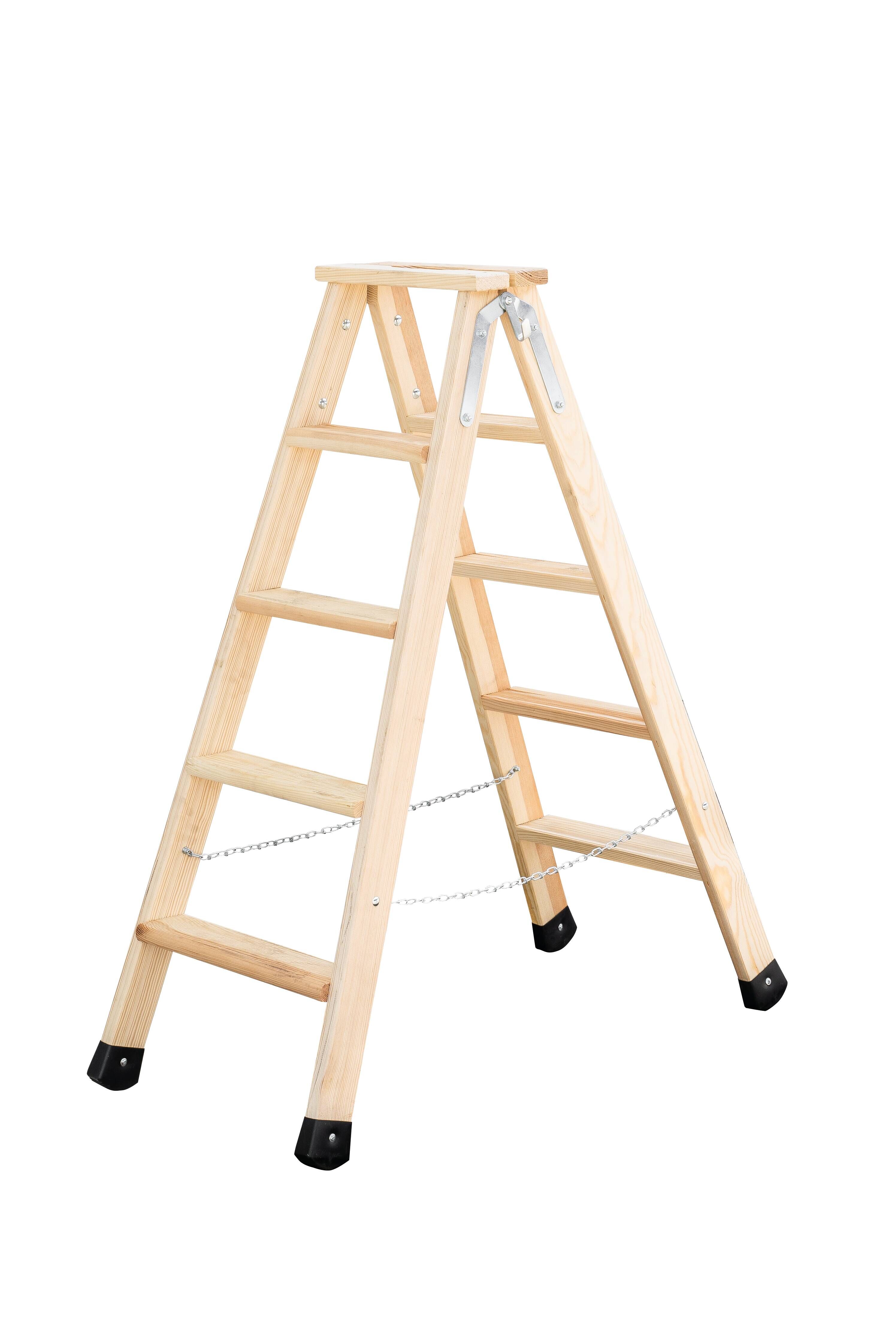 Stufen-Stehleiter Holz 2x5 Stufen