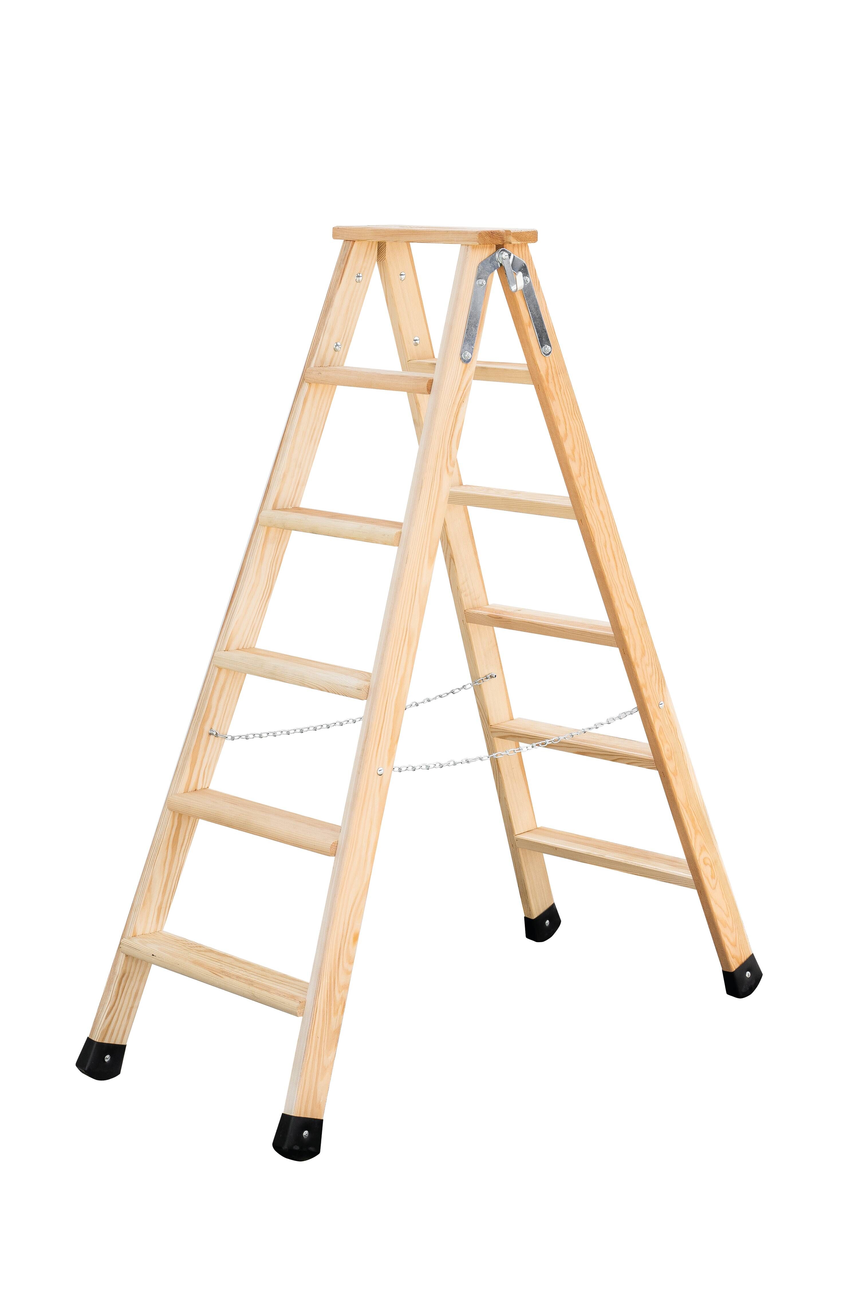 Stufen-Stehleiter Holz 2x6 Stufen