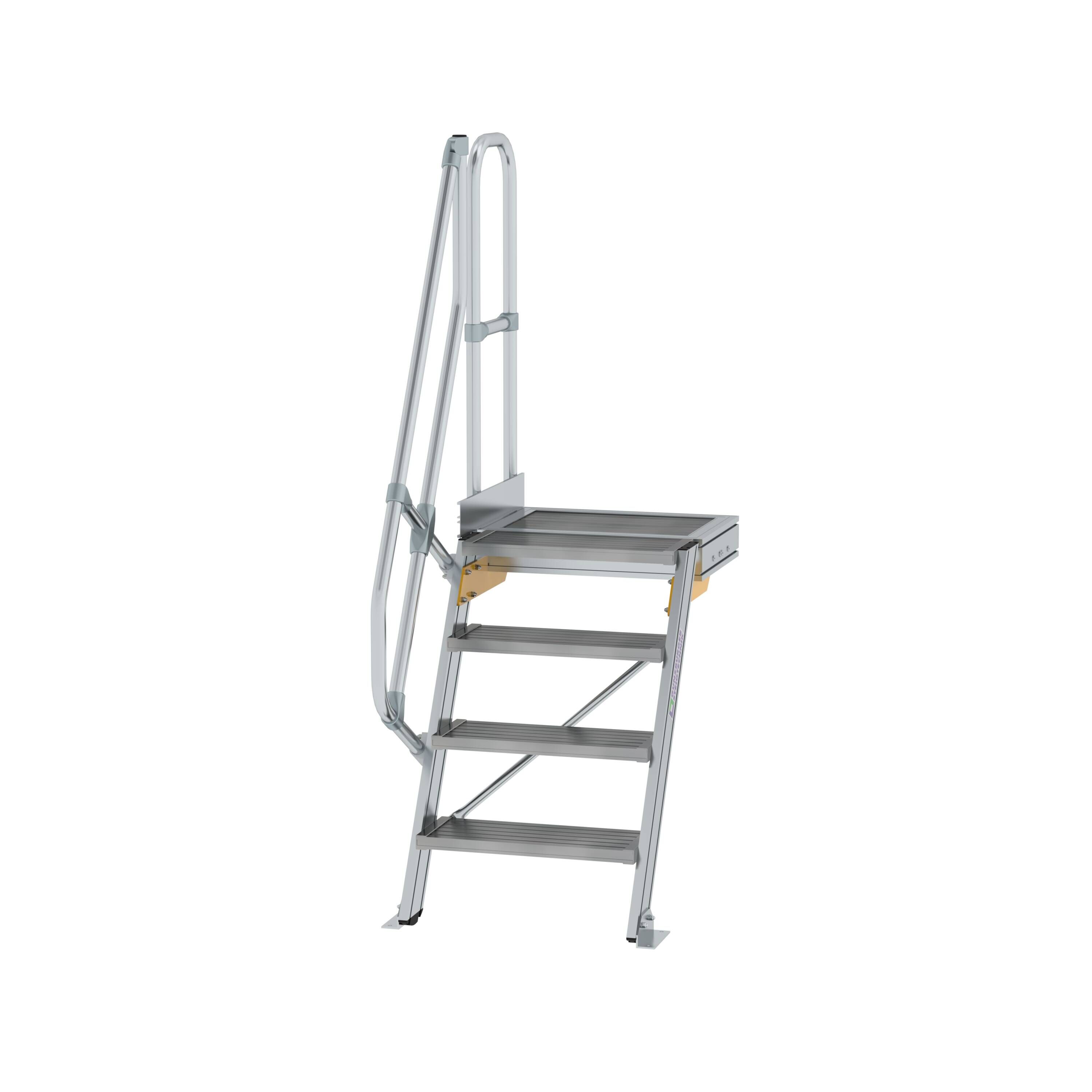 Treppe mit Plattform 60° Stufenbreite 600 mm