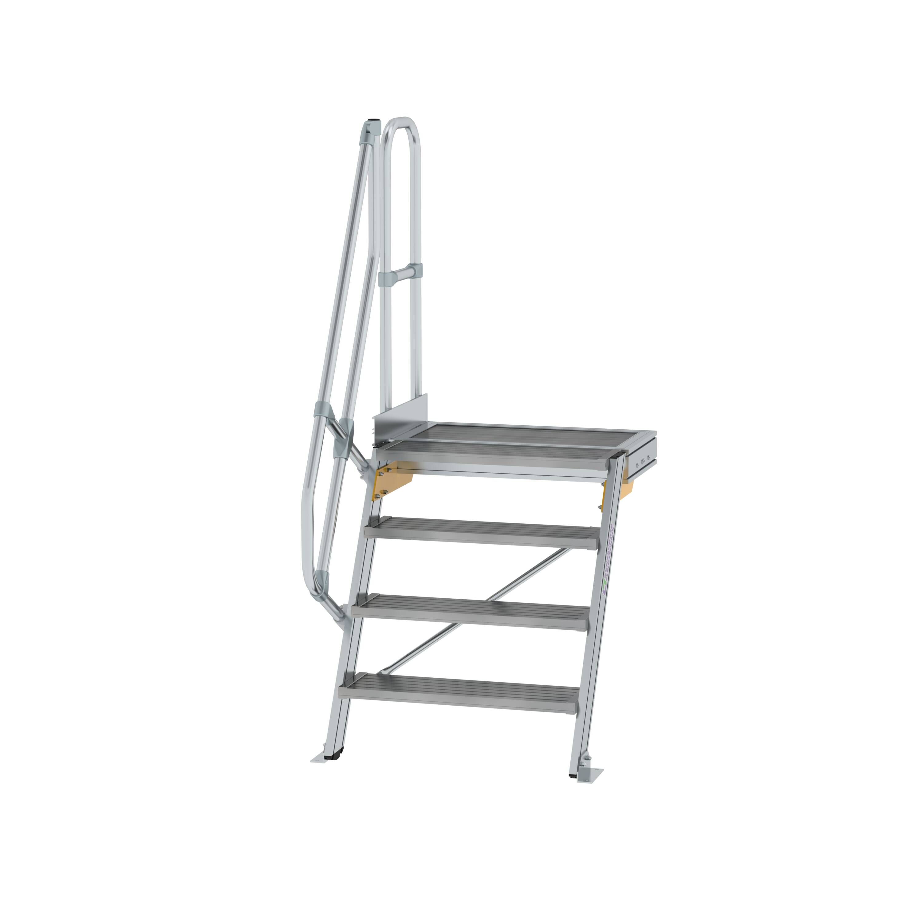 Treppe mit Plattform 60° Stufenbreite 800 mm