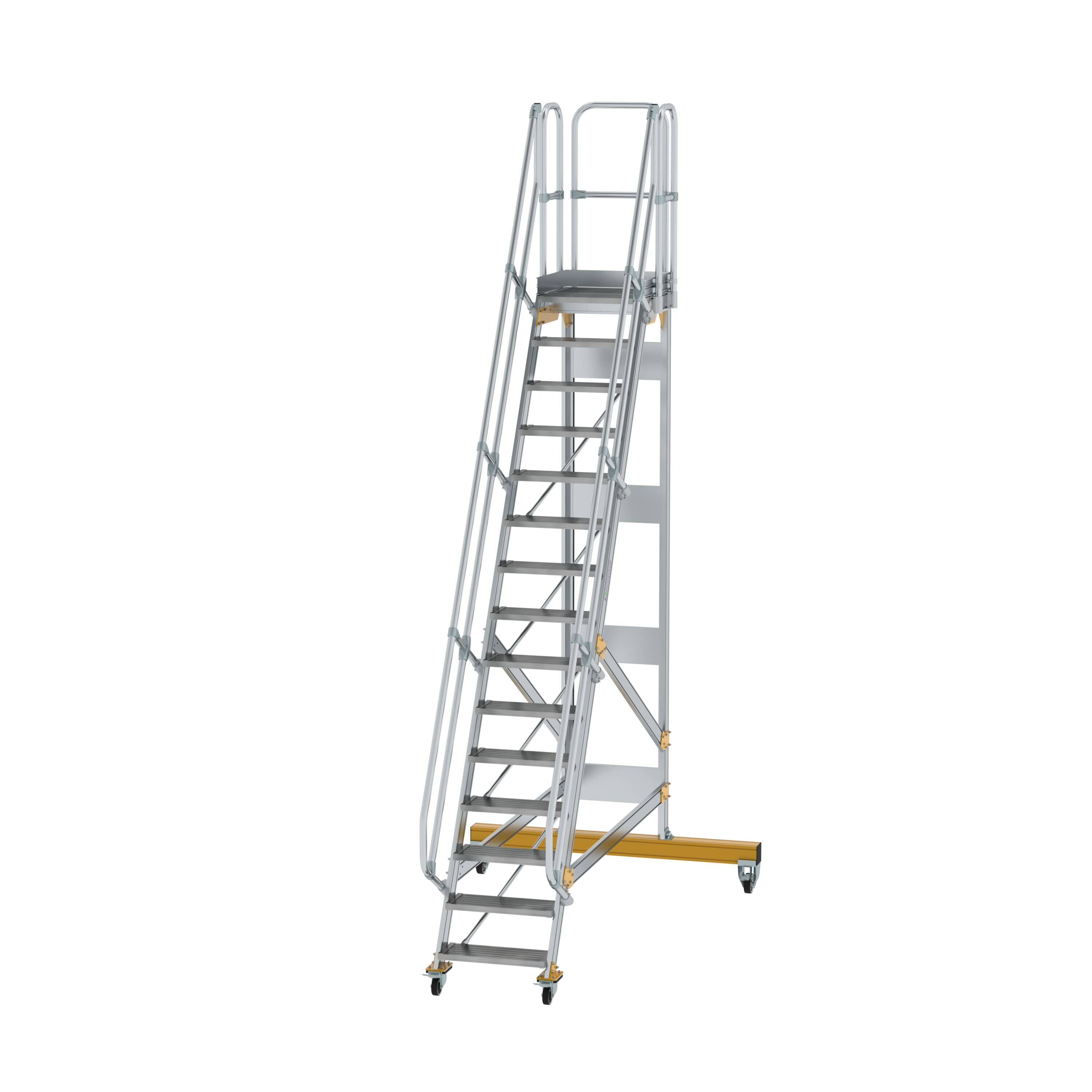 Plattformtreppe fahrbar 60° Stufenbreite 600 mm 15 Stufen