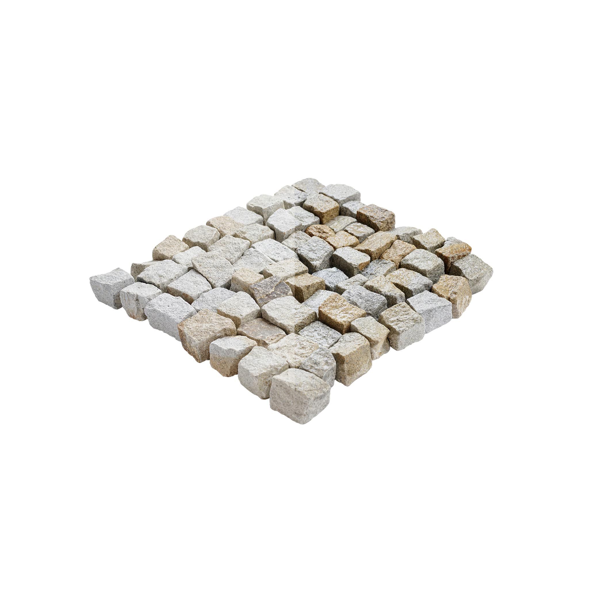 Pflastersteine, Granit gelb/grau (schlesisch), 4-6x0x0 cm