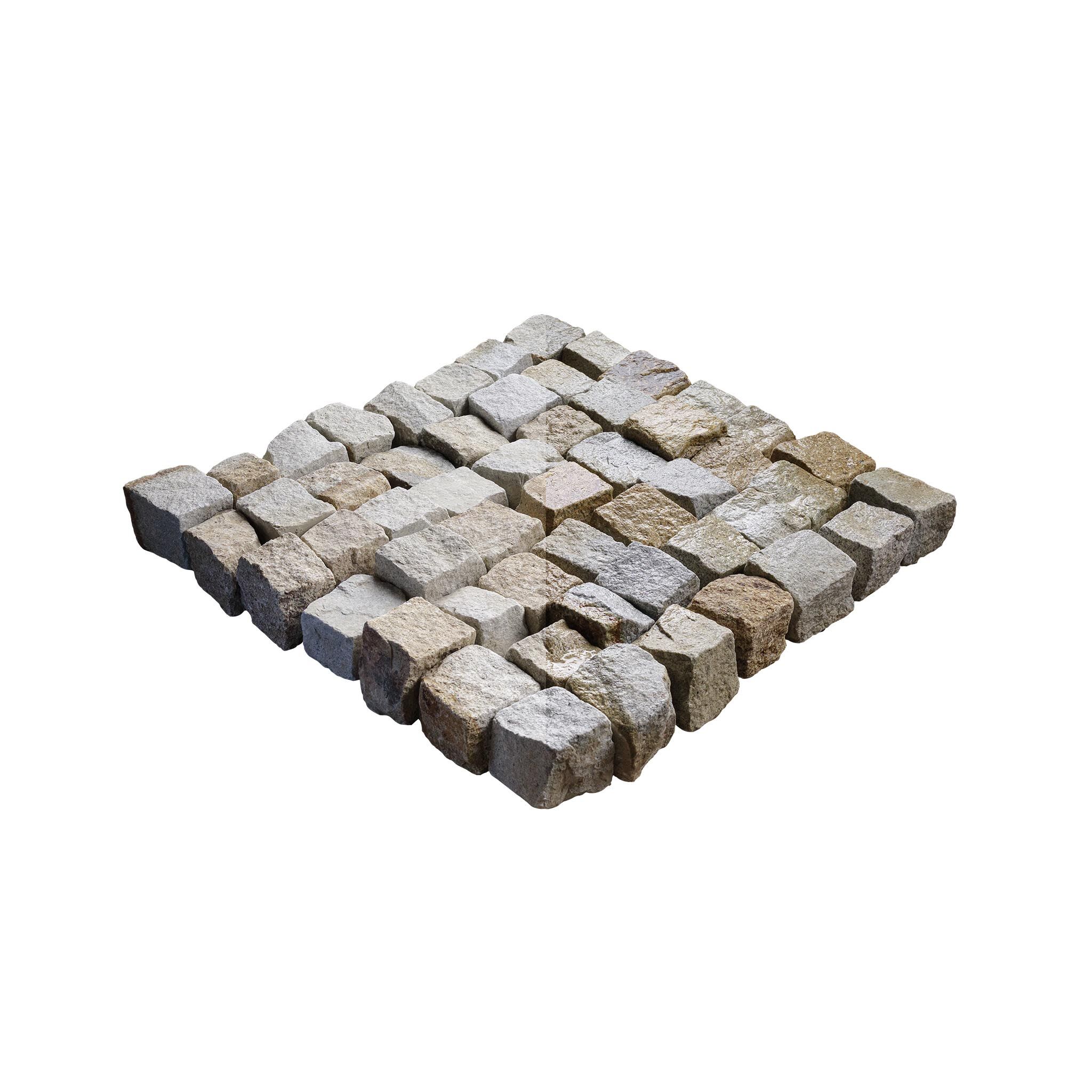 Pflastersteine, Granit gelb/grau (schlesisch), 8-11x0x0 cm