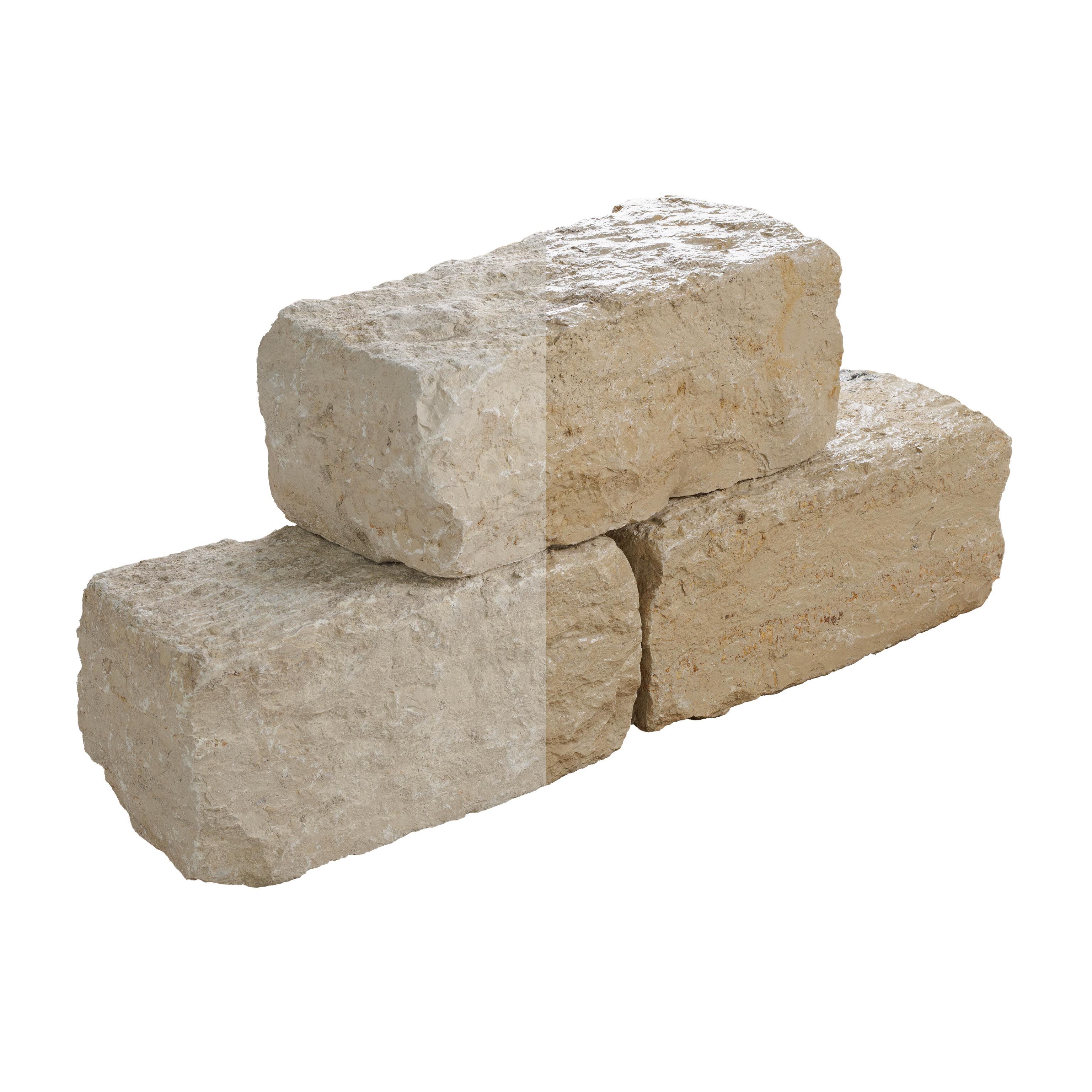 Mauersteine, Jura Marmor creme gespalten