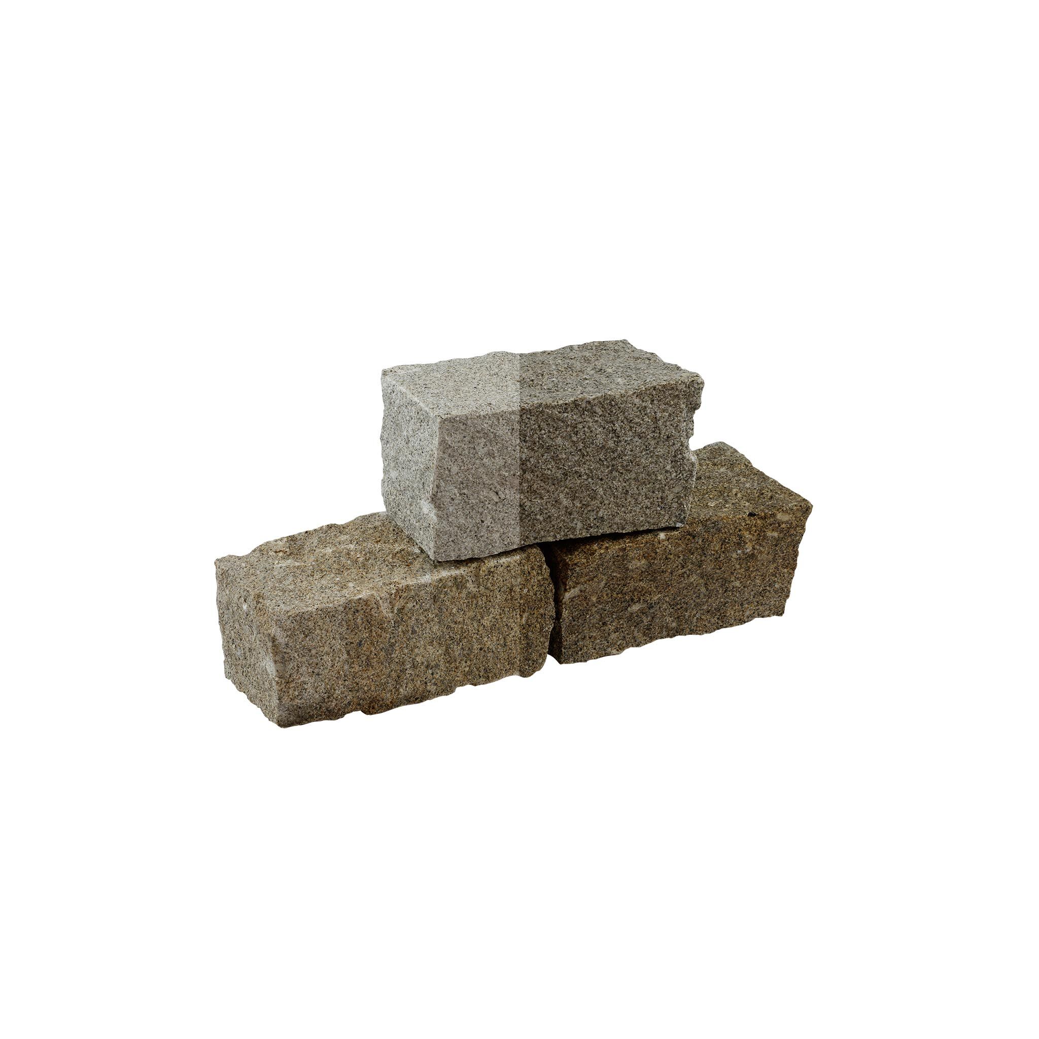 Mauersteine, Granit gelb, 20x20x40 cm