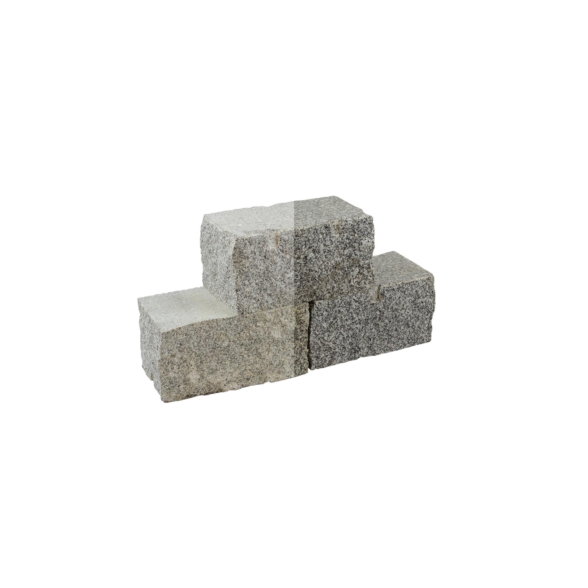 Mauersteine, Granit grau (Schlesisch) gesägt & gespalten, 20x20x40 cm