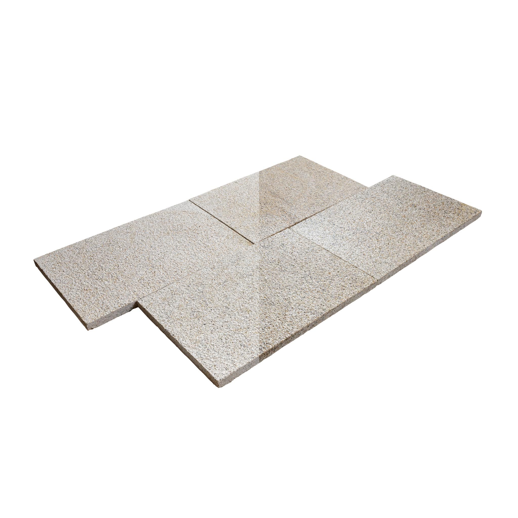 Terrassenplatten, Granit gelb (Camel) gestockt, 60x40x3 cm