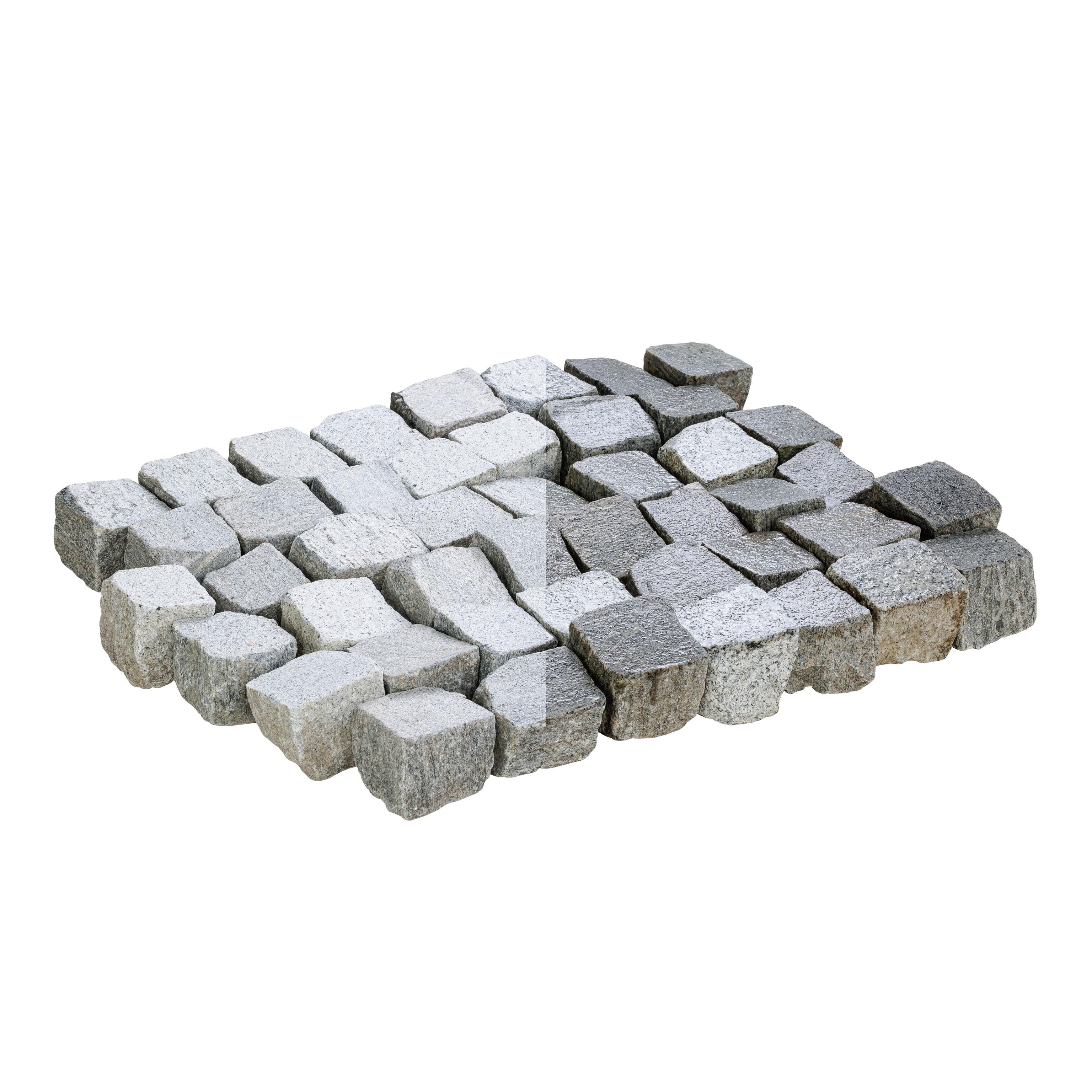 Platten, Pflasterplatten anthrazit/grün, 8x11x6-8 cm