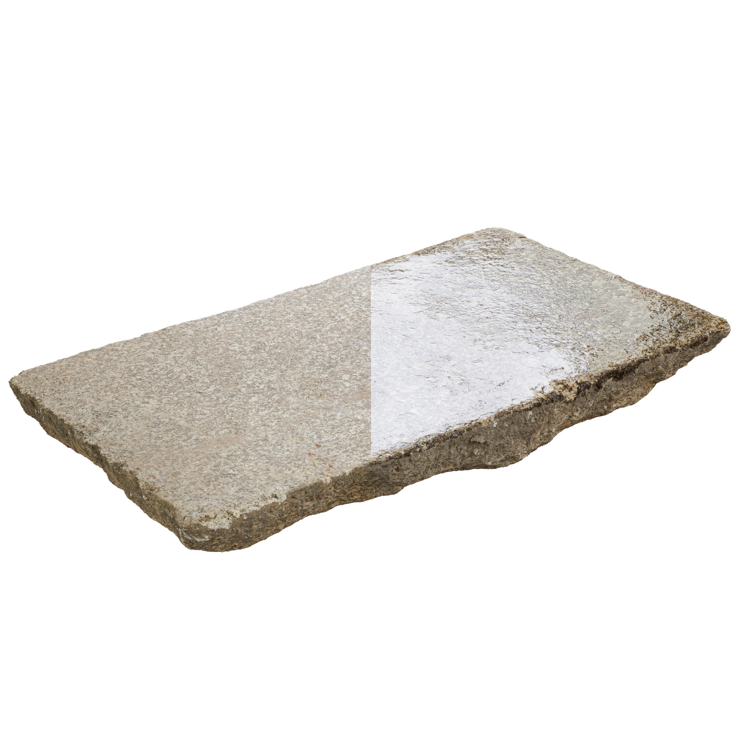 Terrassenplatten, Granit grau/gelb (Krustenplatten) geflammt, gebraucht