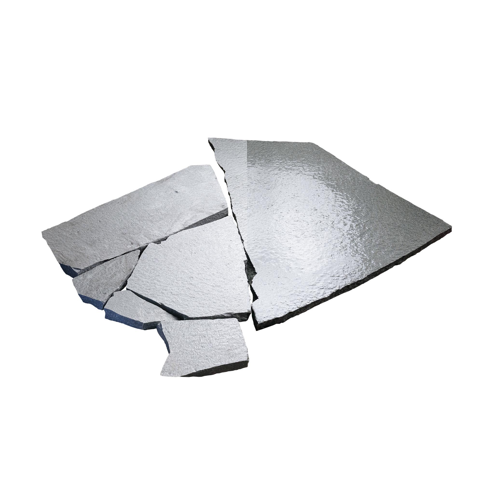 Terrassenplatten, Quarzit anthrazit/grün (Skand Alta) spaltrau, 0x0x2-3 cm
