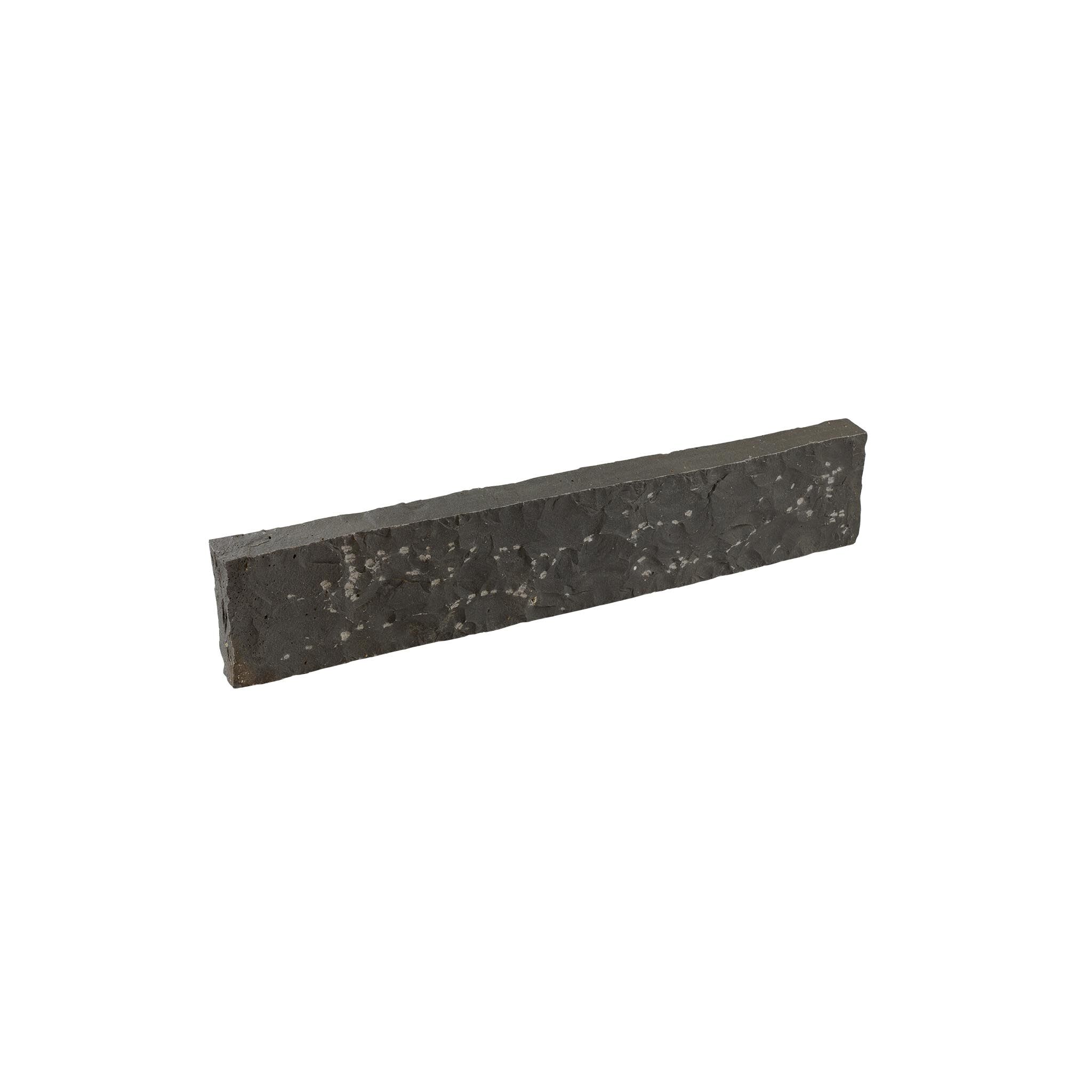 Kantenstein, Basalt anthrazit grob gestockt, 6x20x100 cm