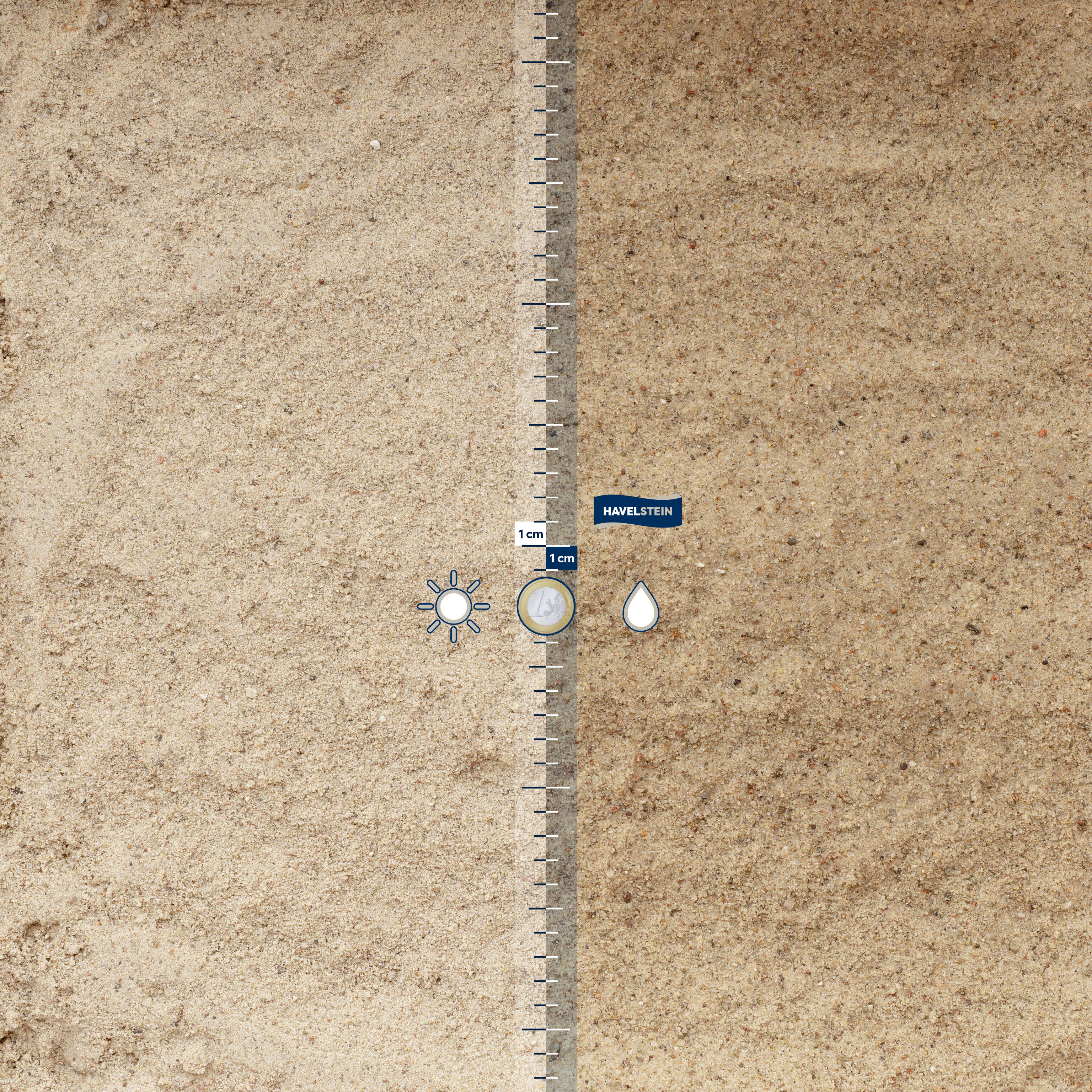 Sand für den Buddel- / Sandkasten gelb, gewaschen, 0/2 mm