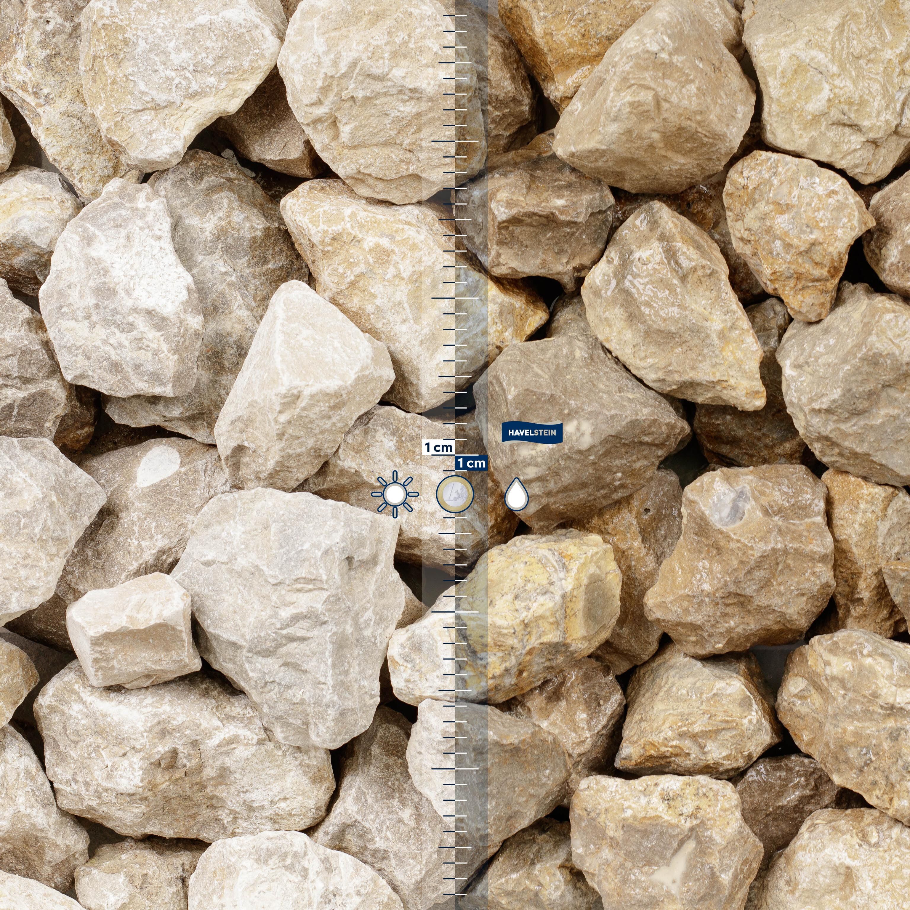 Gabionenfüllsteine, Dolomit beige/grau, 63/90 mm