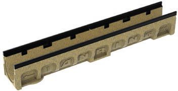 KF-100 Kantenschutzrinne Nr. 7 - L 1 m, H 18,5 cm - 0,5% Gefälle