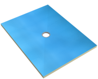 DUB C Duschboard Punktentwässerung zentral 1000x1000 (40 mm)