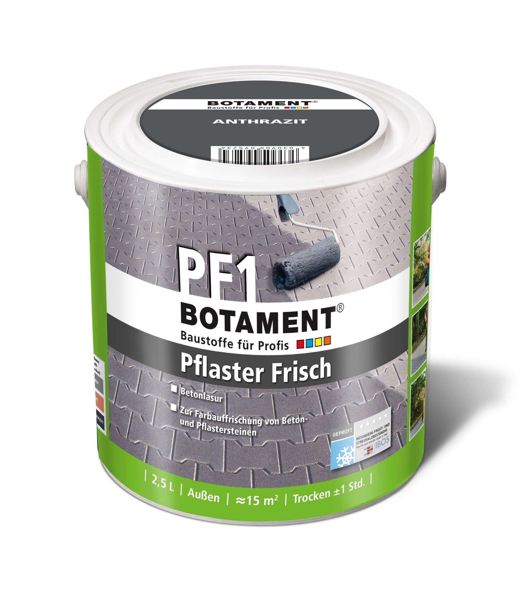 PF1 Pflaster Lasur ANTHRAZIT 2,5L Palette
